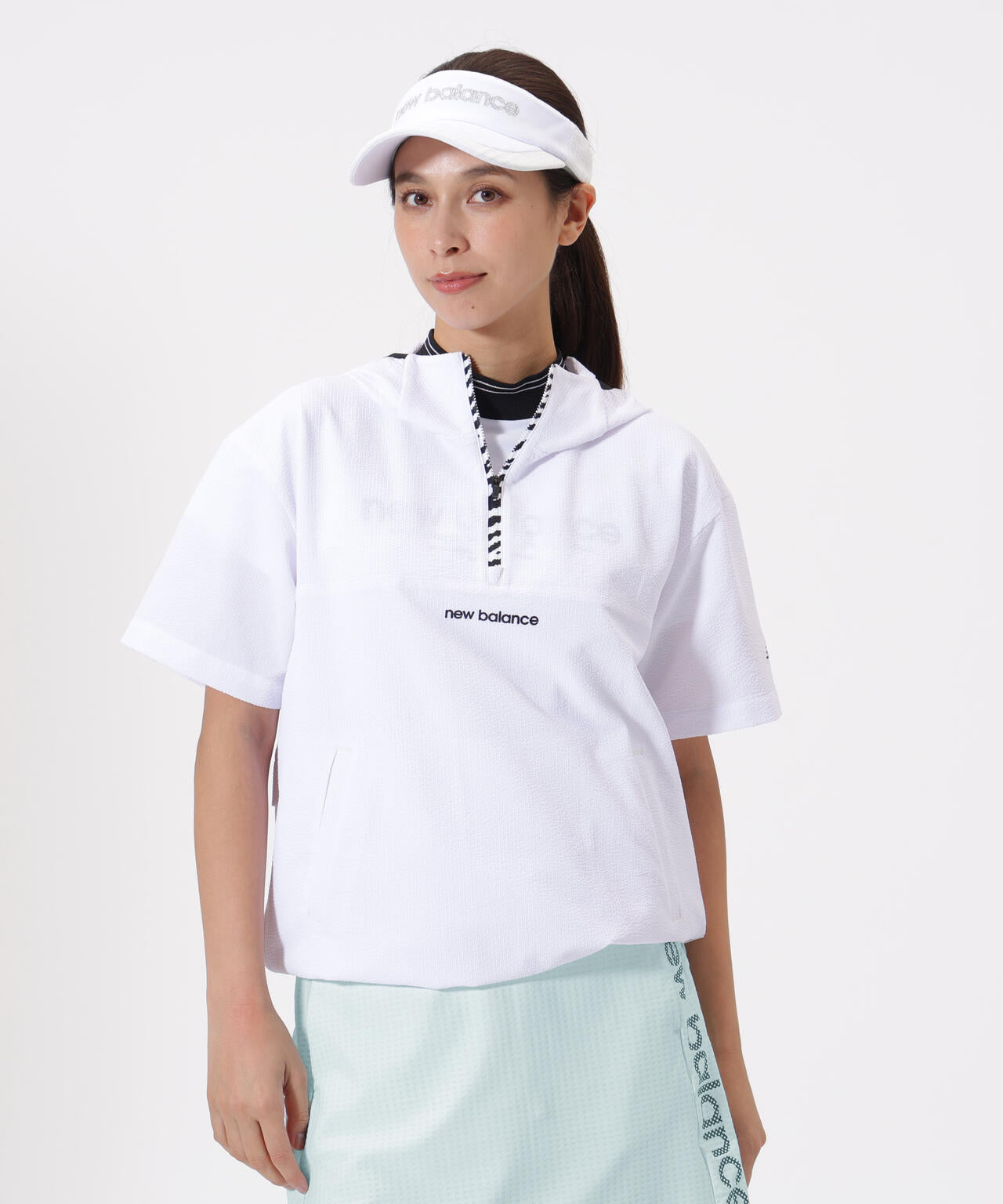 ハーフジップ プルオーバーフーディー (WOMENS)