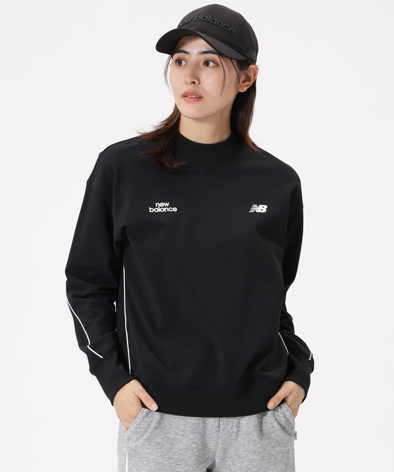 スウェット モックネック プルオーバー (WOMENS)