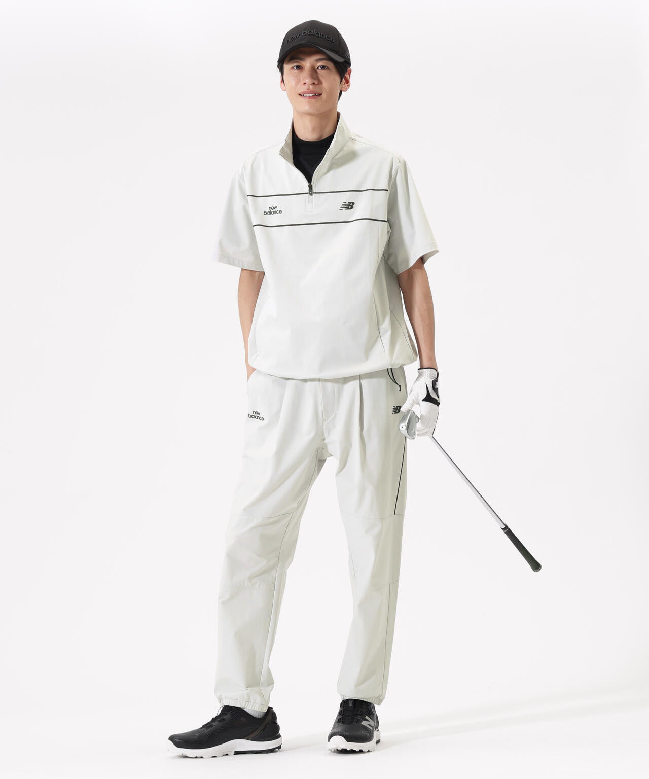 ハーフスリーブ スタンドジップ プルオーバー (MENS)