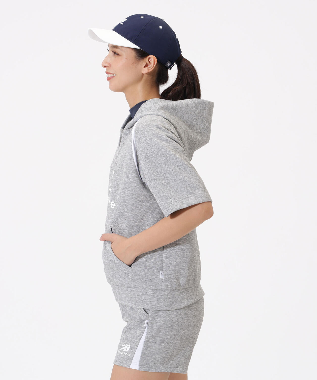 ハーフスリーブ スウェット プルオーバー フーディー (WOMENS)