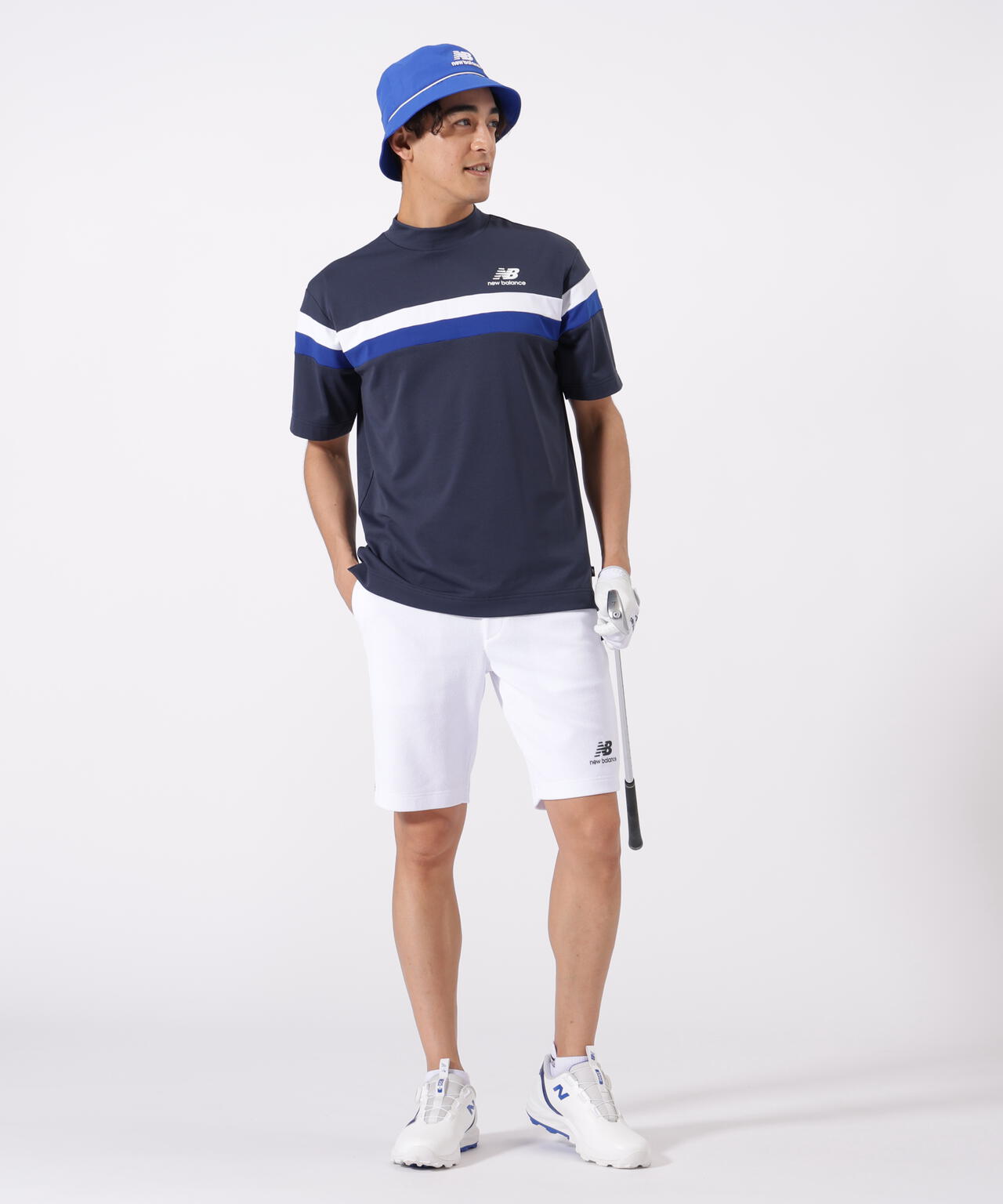 ハーフスリーブ モックネック プルオーバー (MENS)