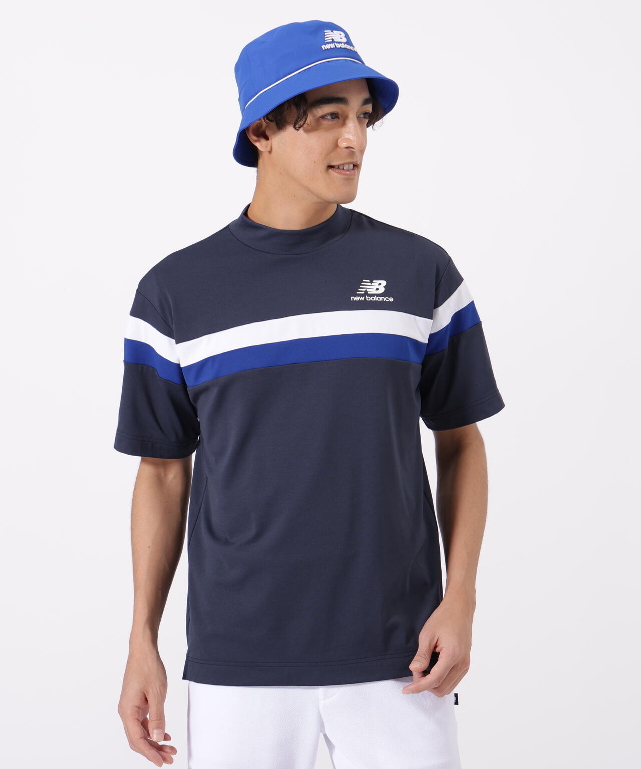 ハーフスリーブ モックネック プルオーバー (MENS)