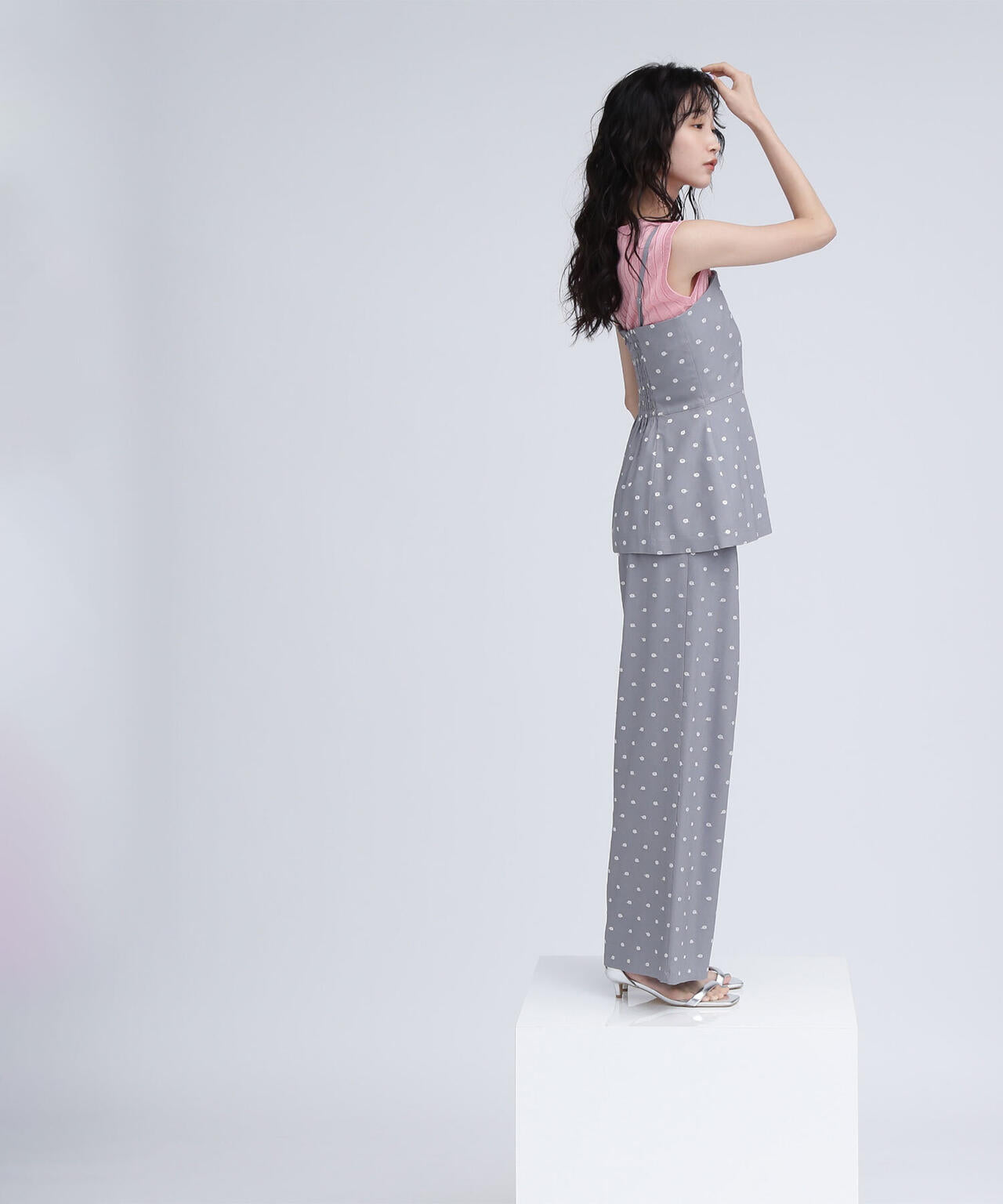 【BLANC】ドット刺繍キャミビスチェ*