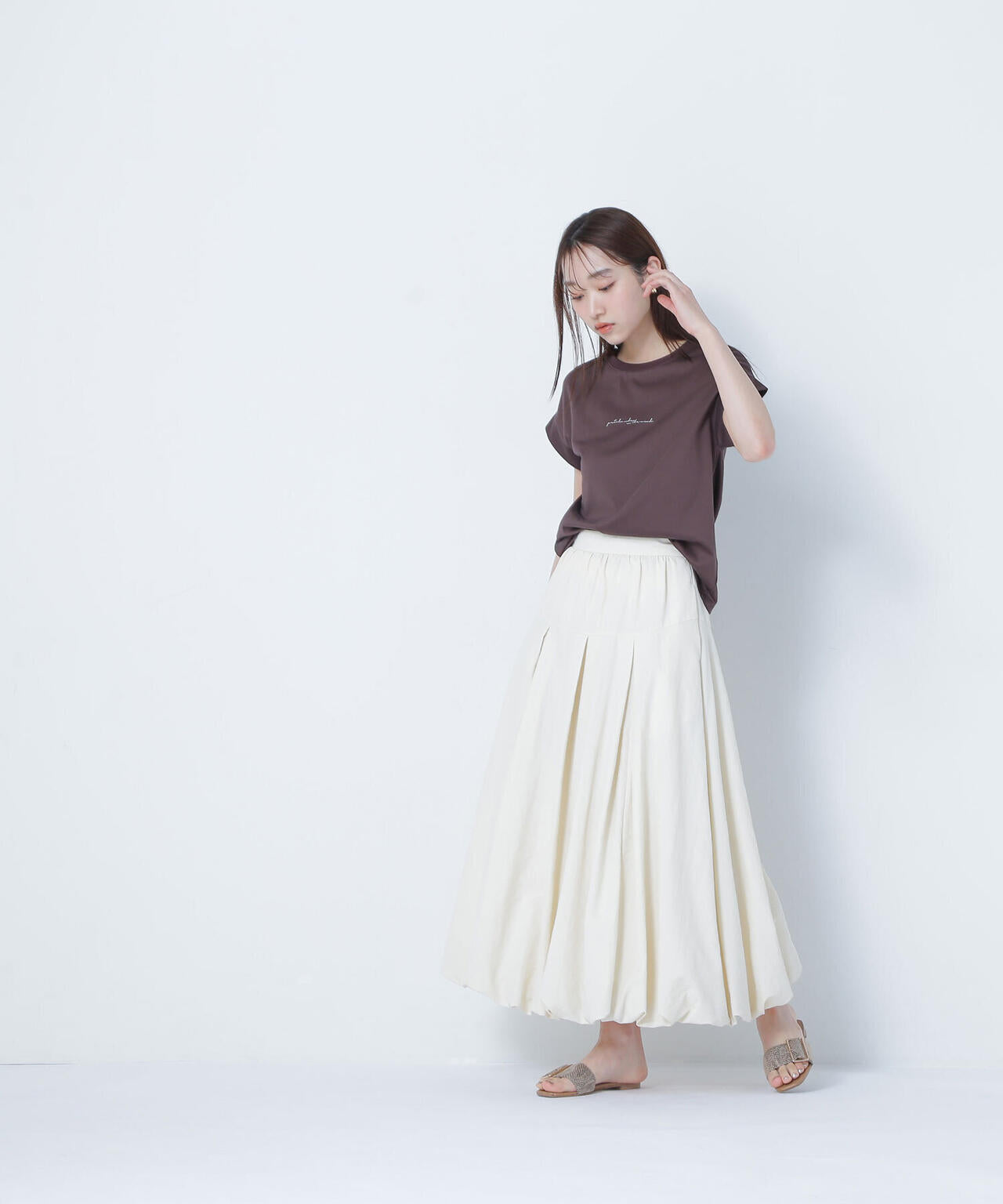 切替スリーブロゴTシャツ*