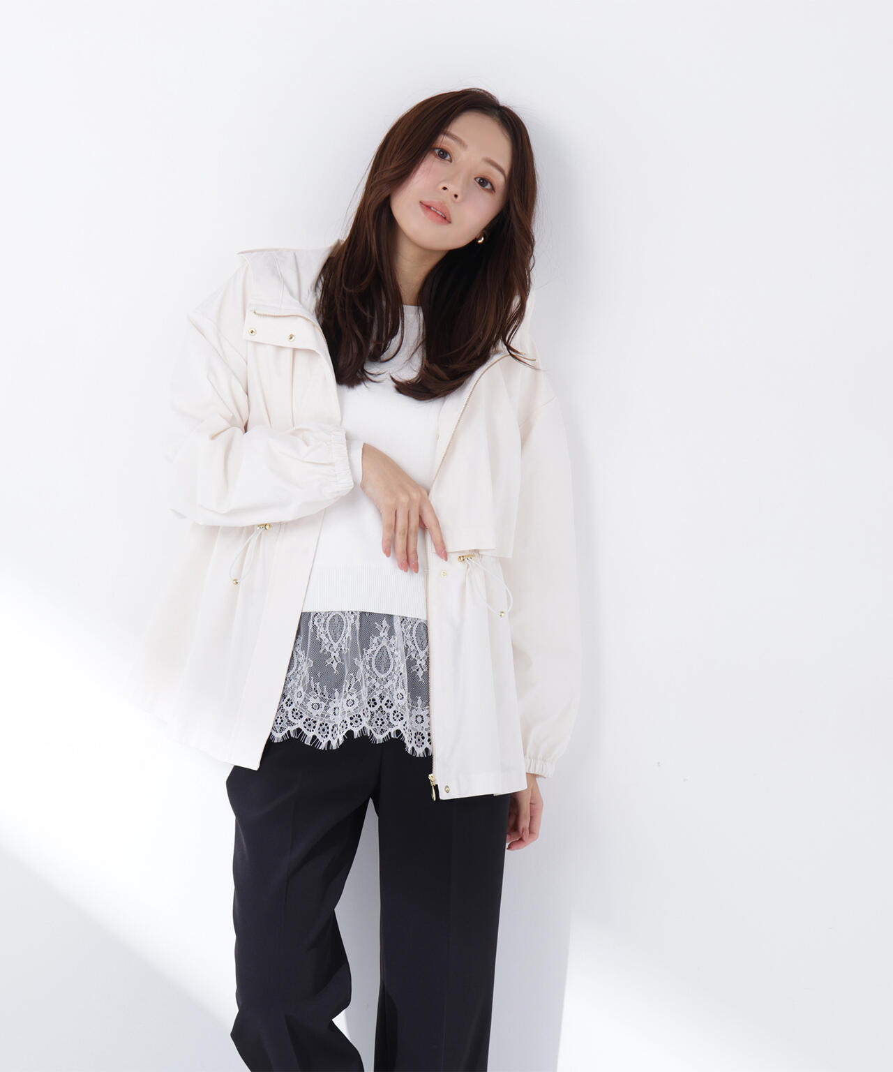 【Oggi・sweet掲載】【ちょうど、いい服】毎日これ。週7ペプラムフーディブルゾン