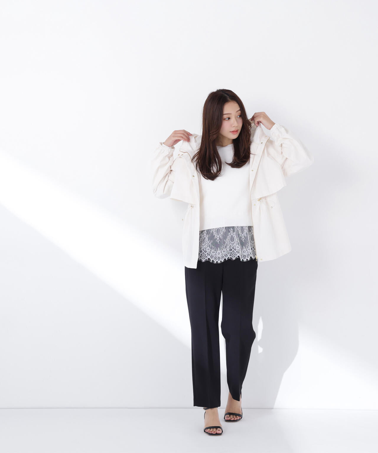 【Oggi・sweet掲載】【ちょうど、いい服】毎日これ。週7ペプラムフーディブルゾン
