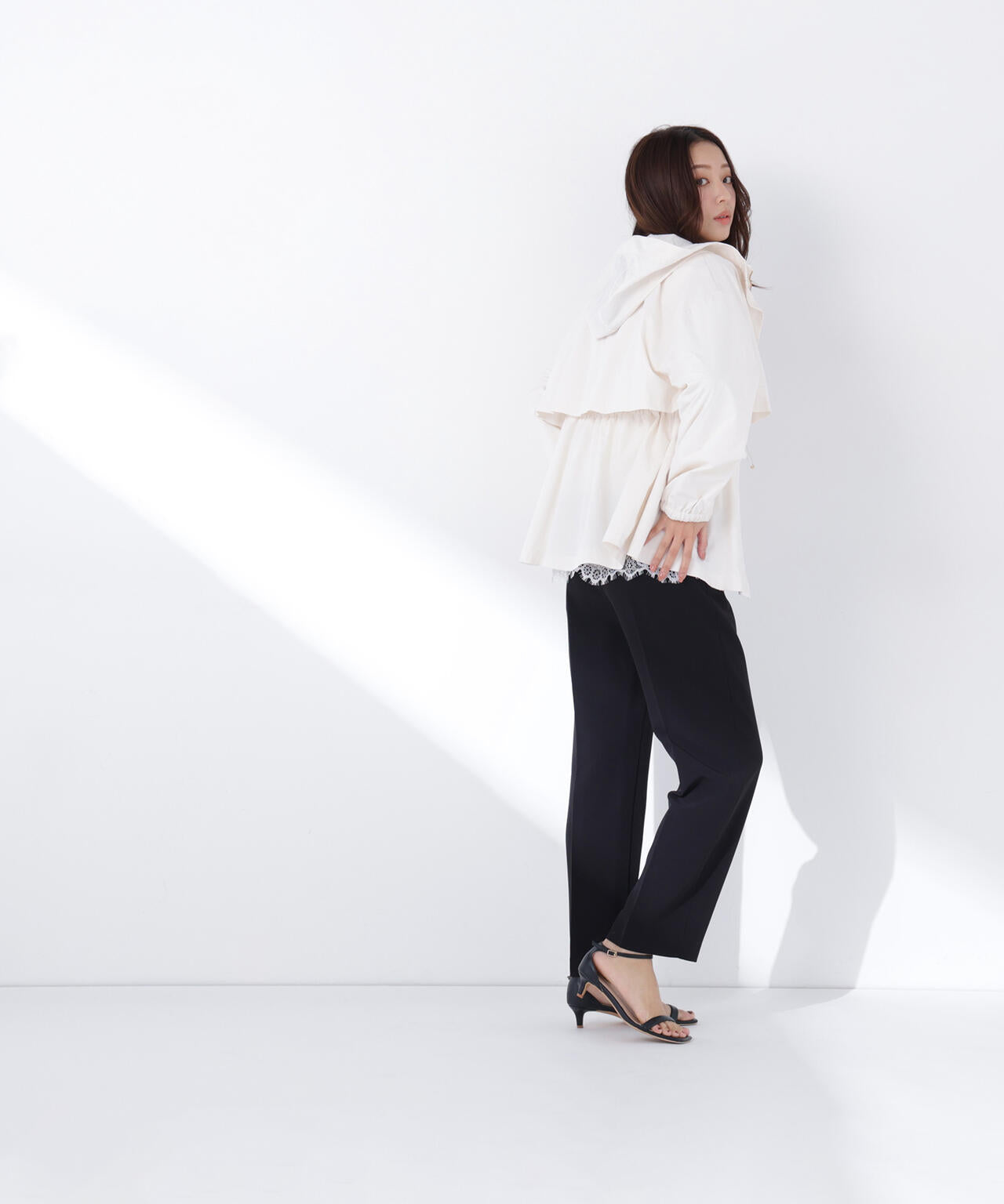 【Oggi・sweet掲載】【ちょうど、いい服】毎日これ。週7ペプラムフーディブルゾン