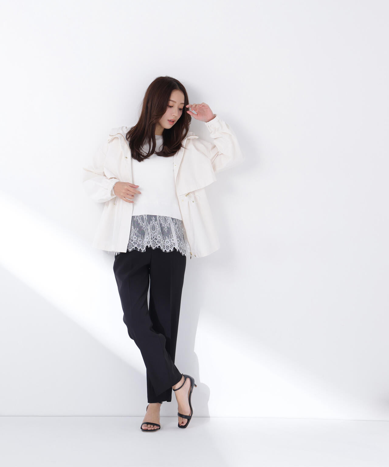 【Oggi・sweet掲載】【ちょうど、いい服】毎日これ。週7ペプラムフーディブルゾン