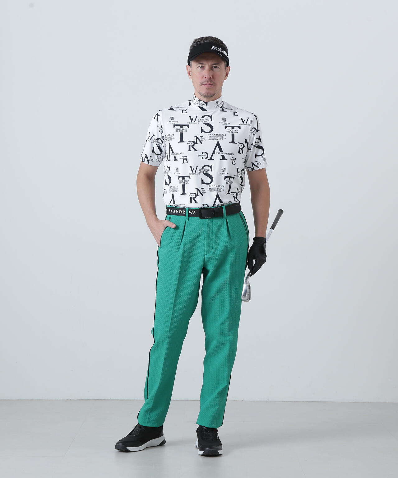 C2Cコンセプト柄ベア天半袖ハイネック (MENS)
