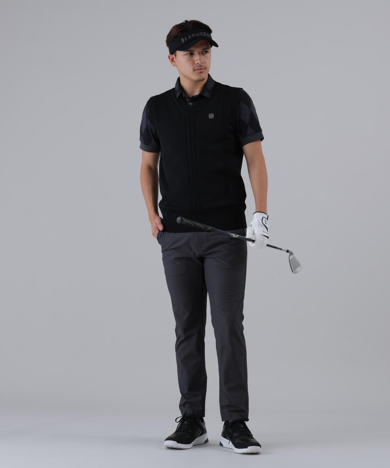 【オンライン限定SALE】9GケーブルVネックニットベルトプルオーバー (MENS)