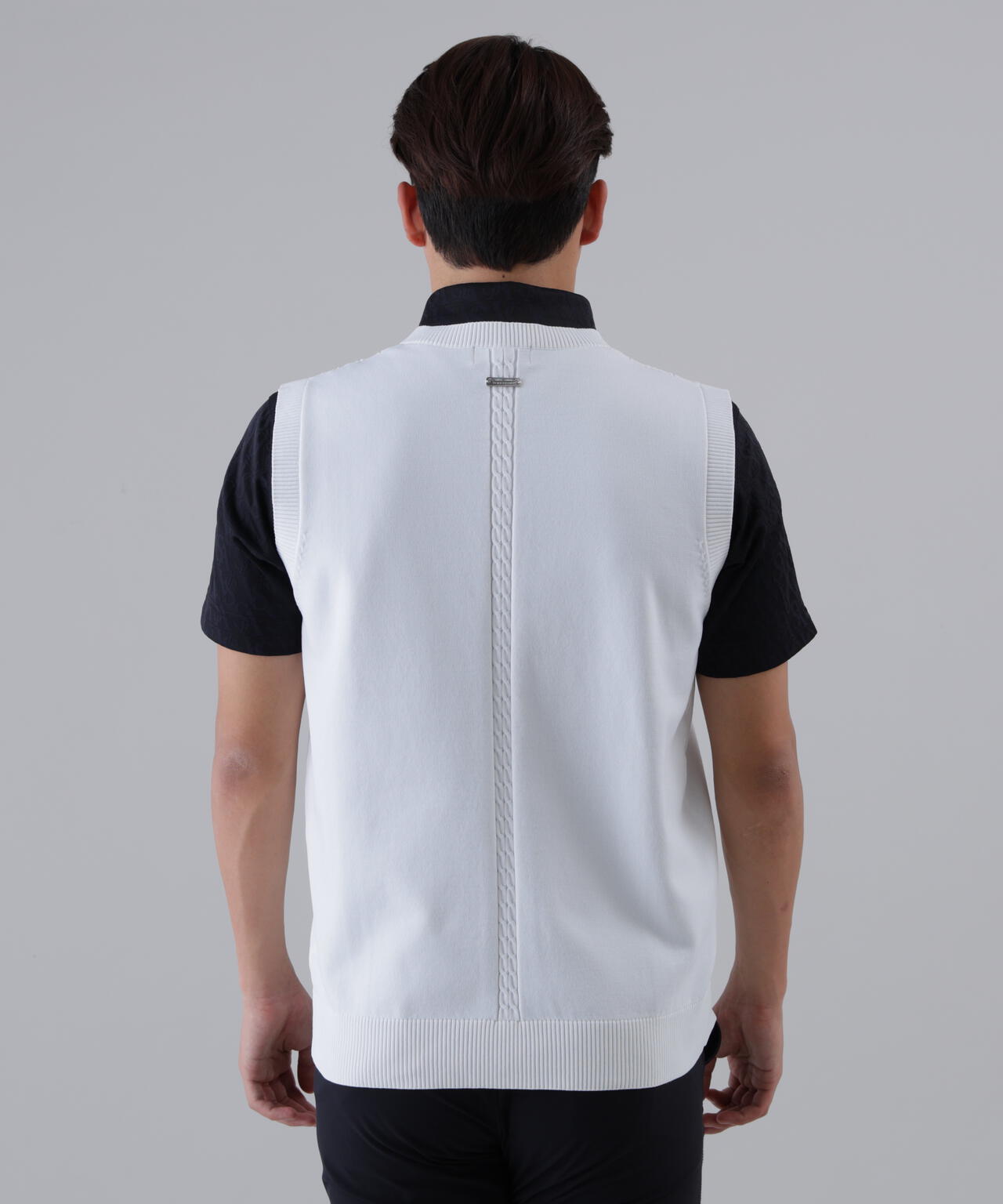【オンライン限定SALE】9GケーブルVネックニットベルトプルオーバー (MENS)