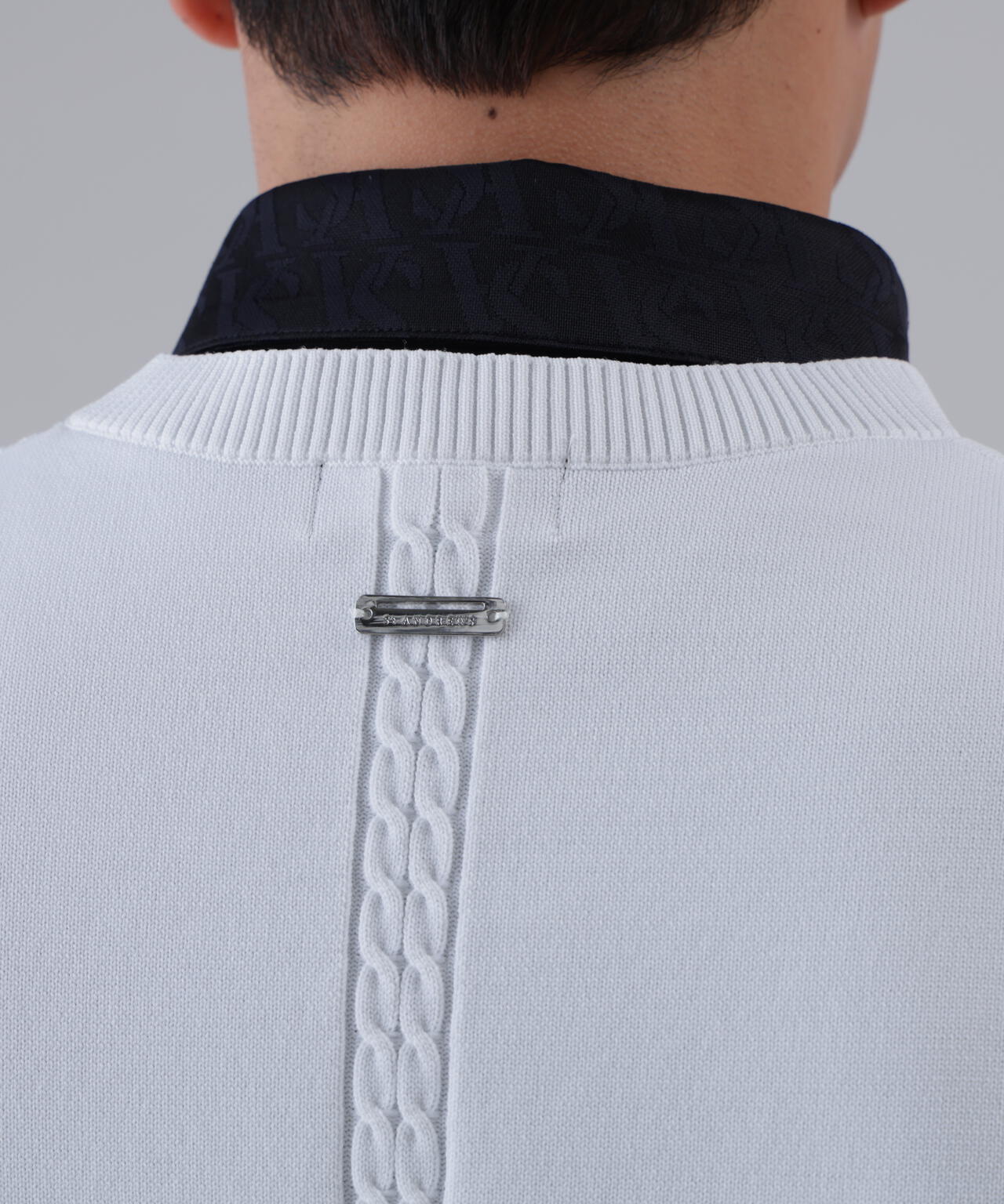 【オンライン限定SALE】9GケーブルVネックニットベルトプルオーバー (MENS)