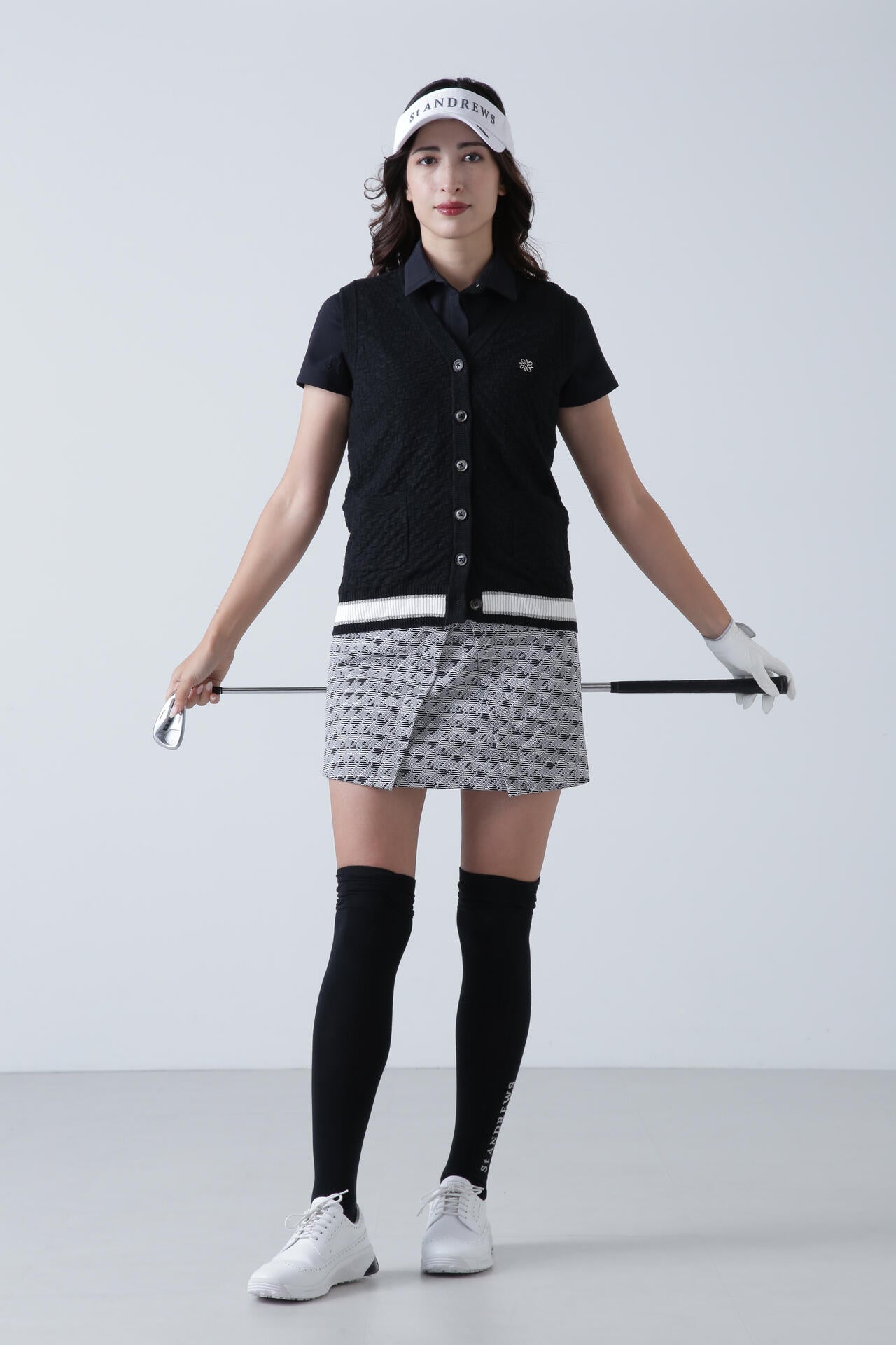 ふくれジャガードロゴ半袖ポロシャツ (WOMENS)