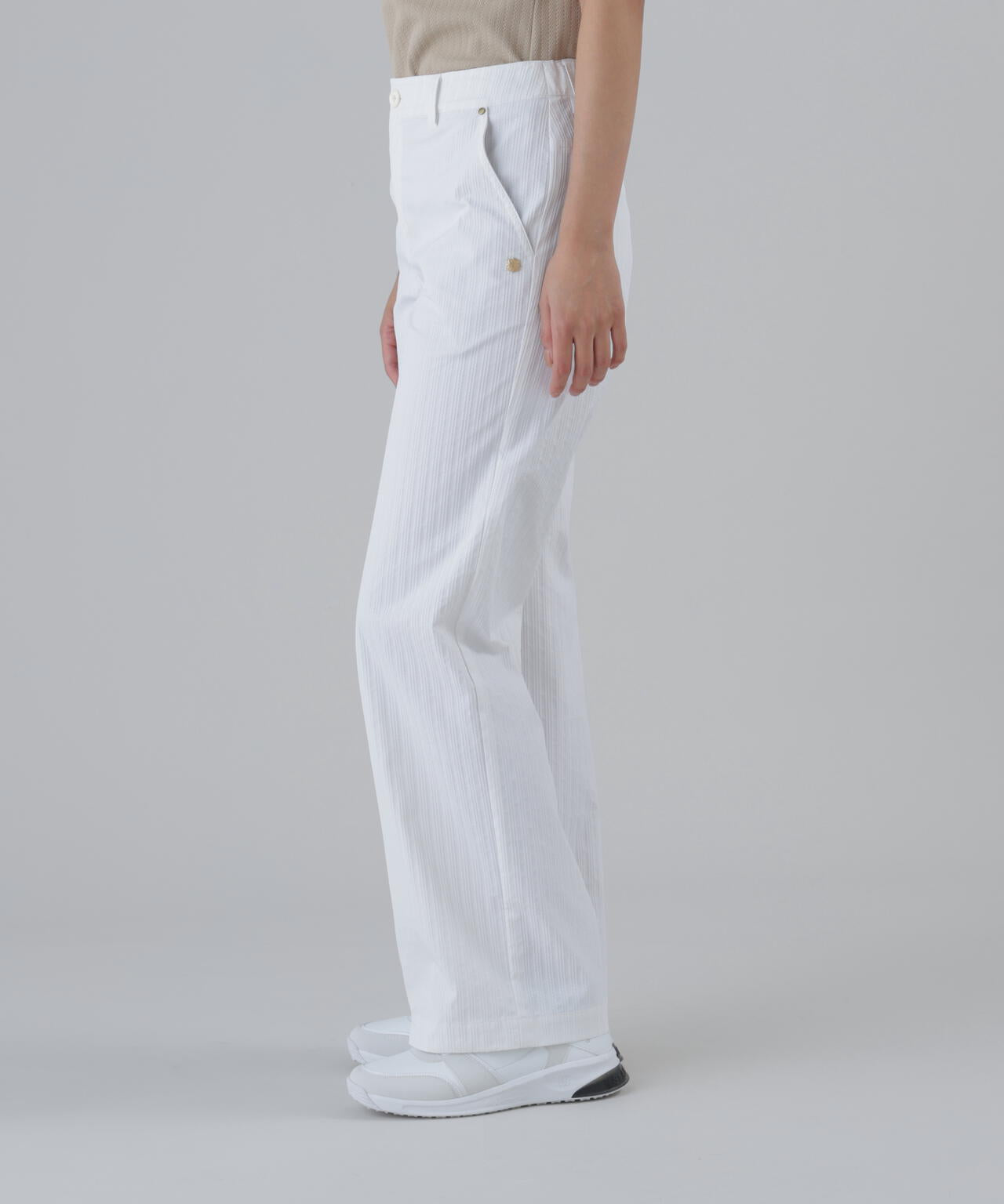 【ストレッチ】ドビーストライプパンツ (WOMENS)