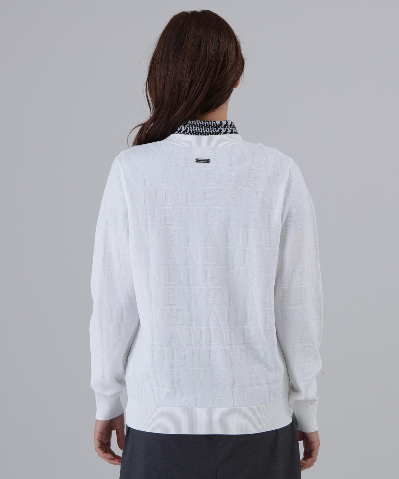 【オンライン限定SALE】ダブルロゴジャガードクルーネックニットプルオーバー (WOMENS)