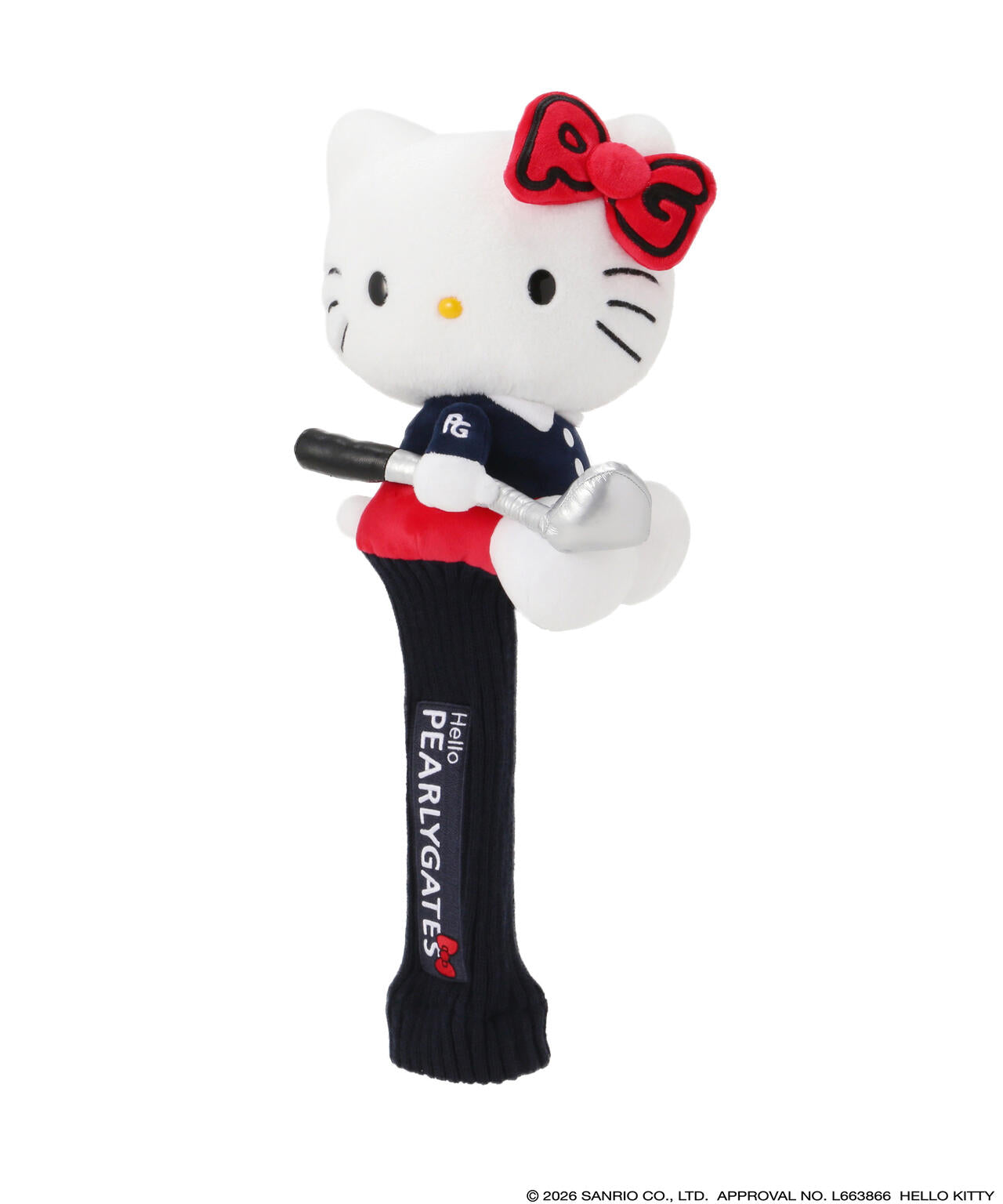 【Hello Kitty×PEARLY GATES】ぬいぐるみフェアウェイウッド用ヘッドカバー (UNISEX)