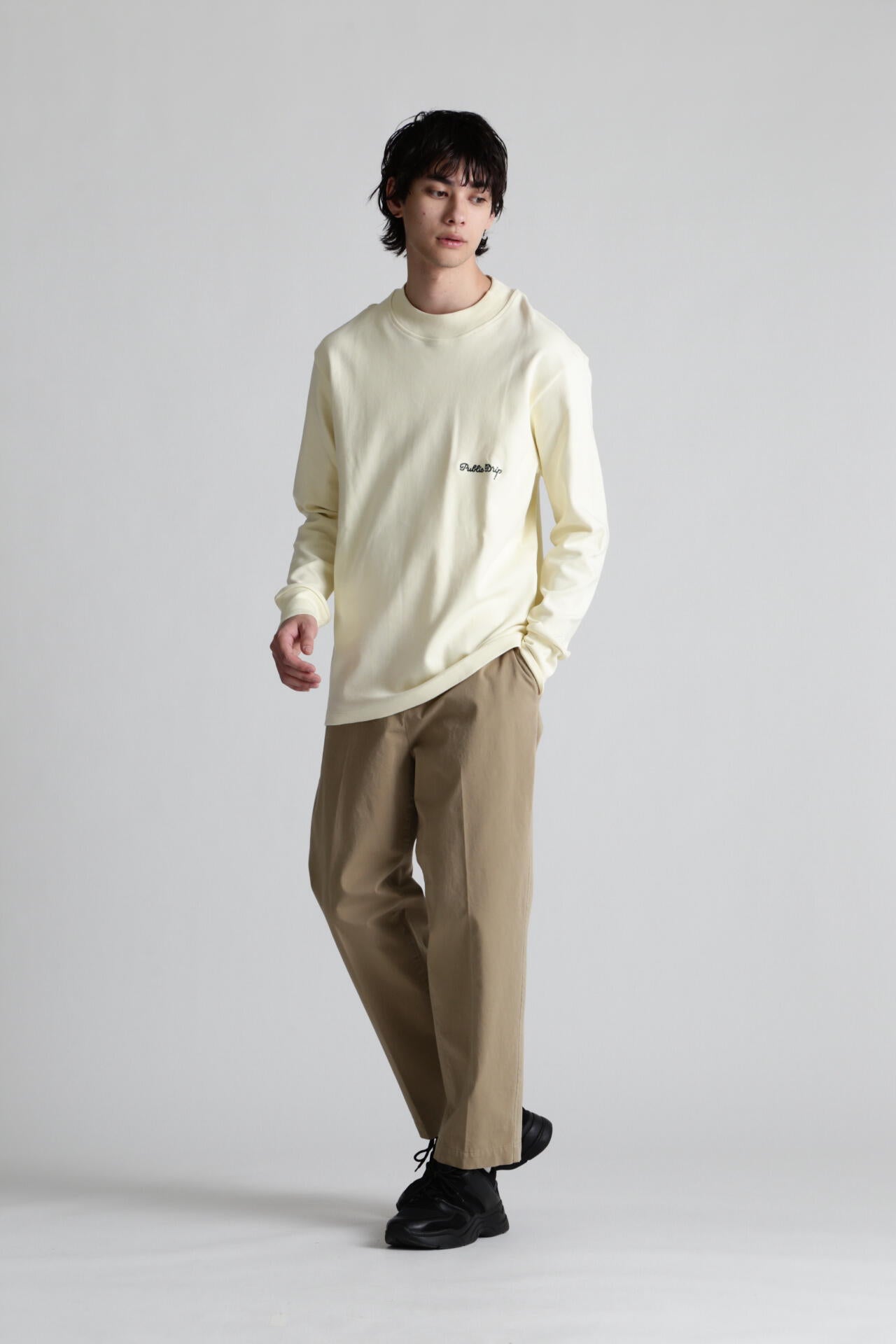 【Public Drip】長袖 モックネック プルオーバー