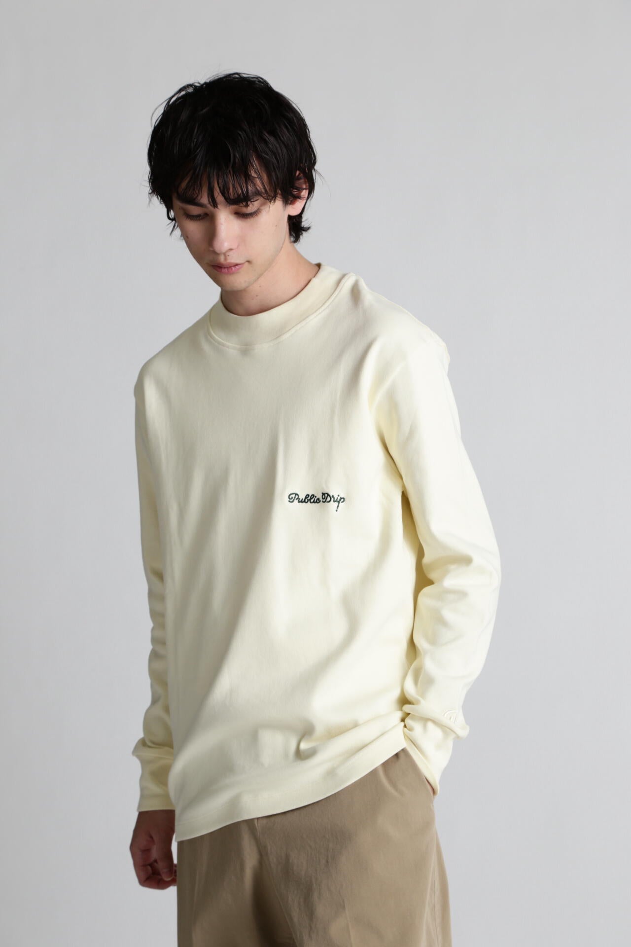 【Public Drip】長袖 モックネック プルオーバー