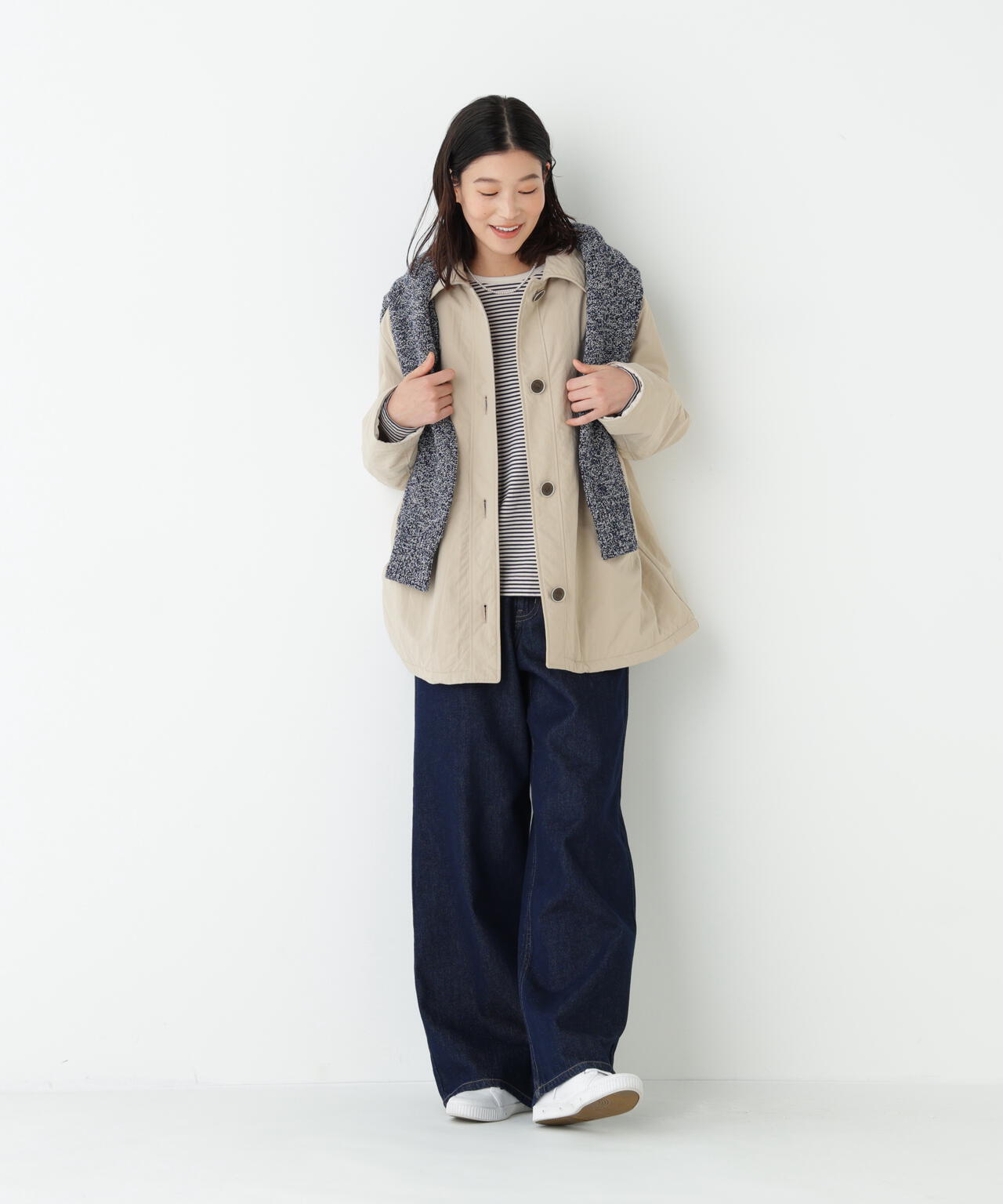 《中綿入り》ステンカラーブルゾン