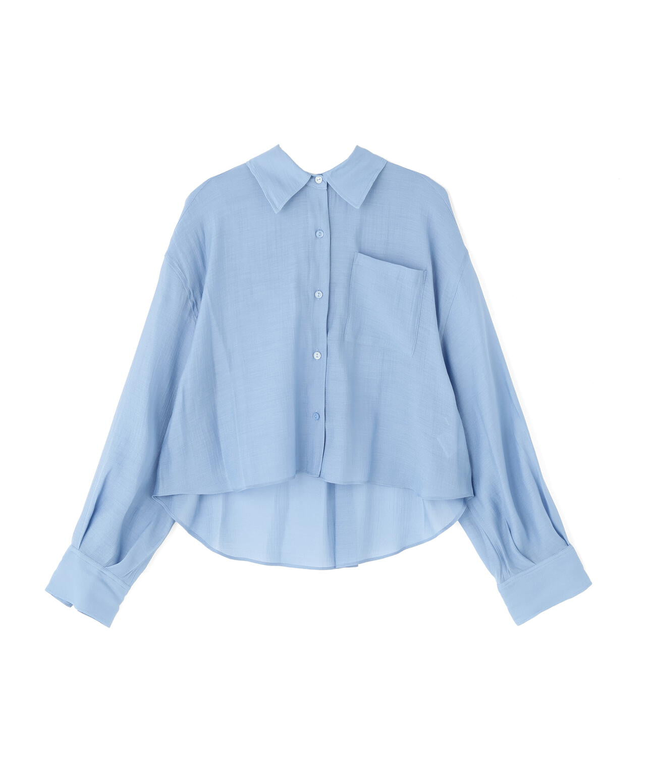 <青島心さん着用>短丈シアーシャツ