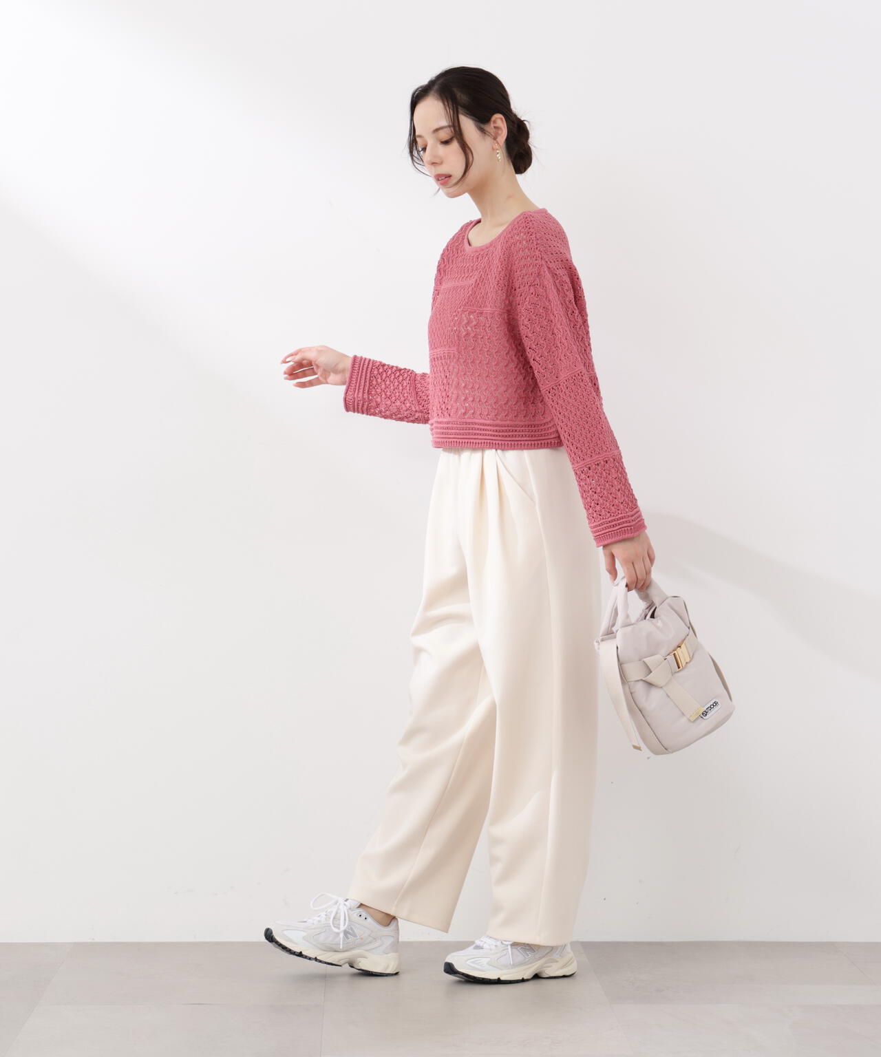 〈a/mie〉カットイージータックパンツ