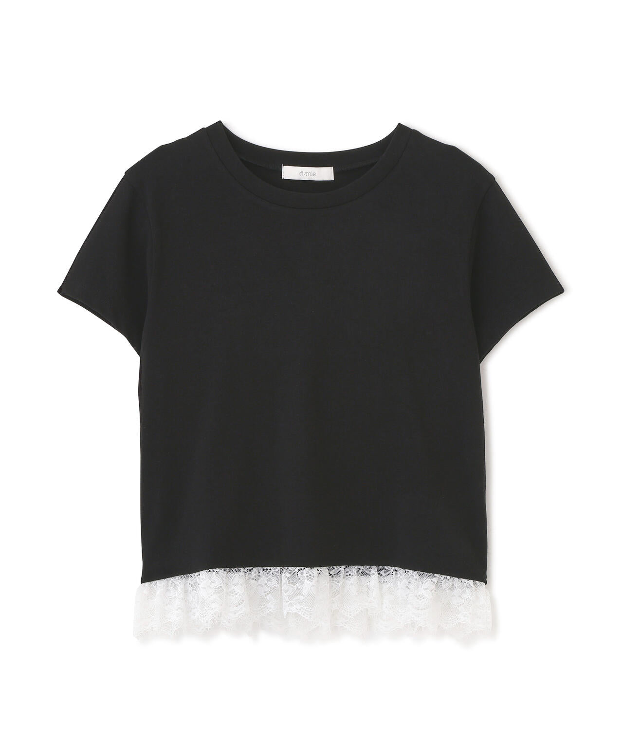 <青島心さん着用>〈a/mie〉レースヘムTシャツ