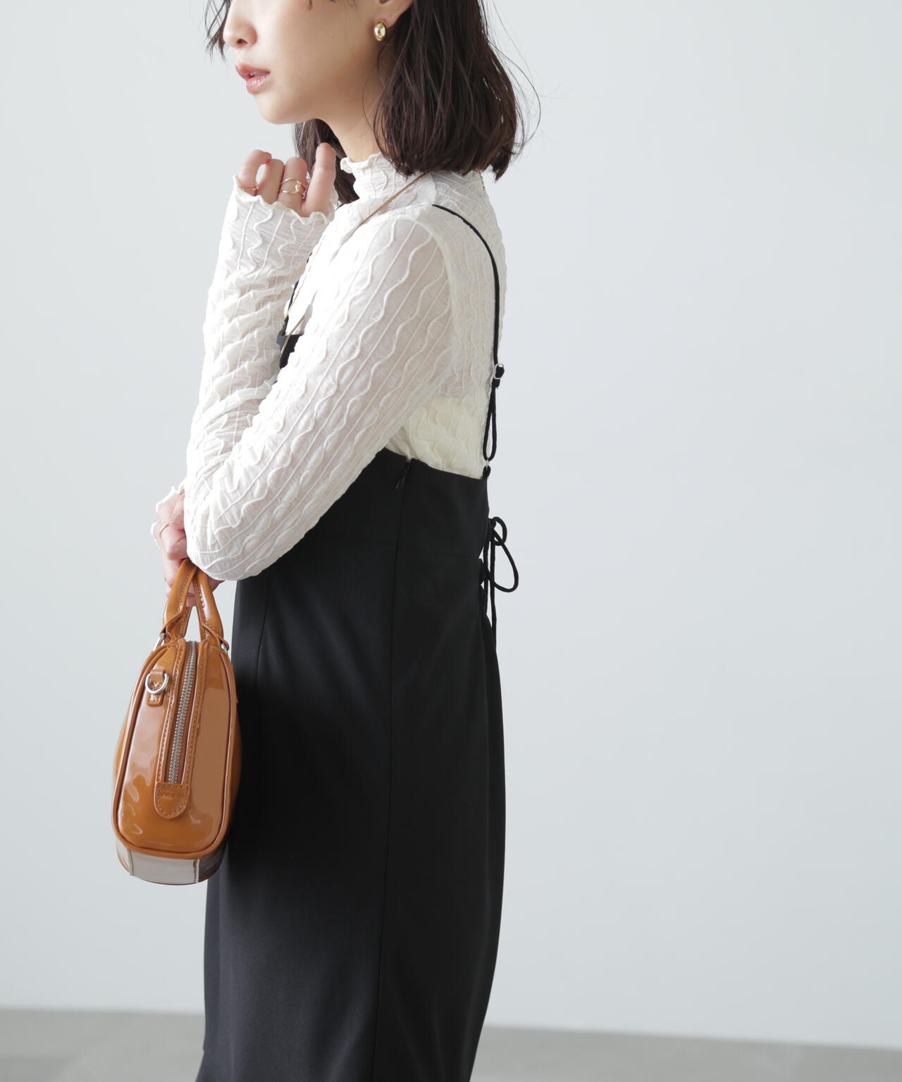 【3サイズ展開XS-M】2ストラップマーメイドキャミワンピース【低身長サイズ有】