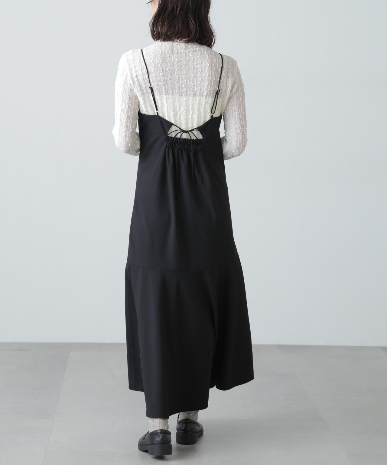 【3サイズ展開XS-M】2ストラップマーメイドキャミワンピース【低身長サイズ有】