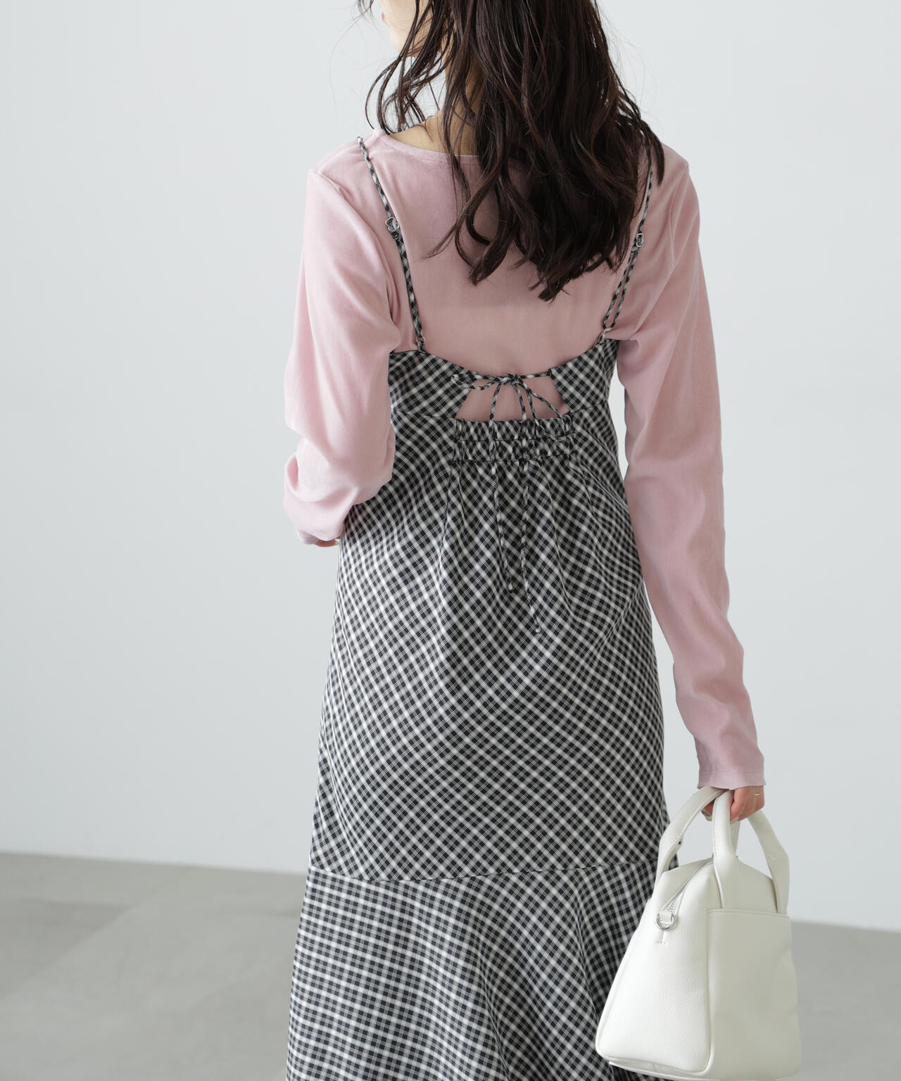 【3サイズ展開XS-M】2ストラップマーメイドキャミワンピース【低身長サイズ有】