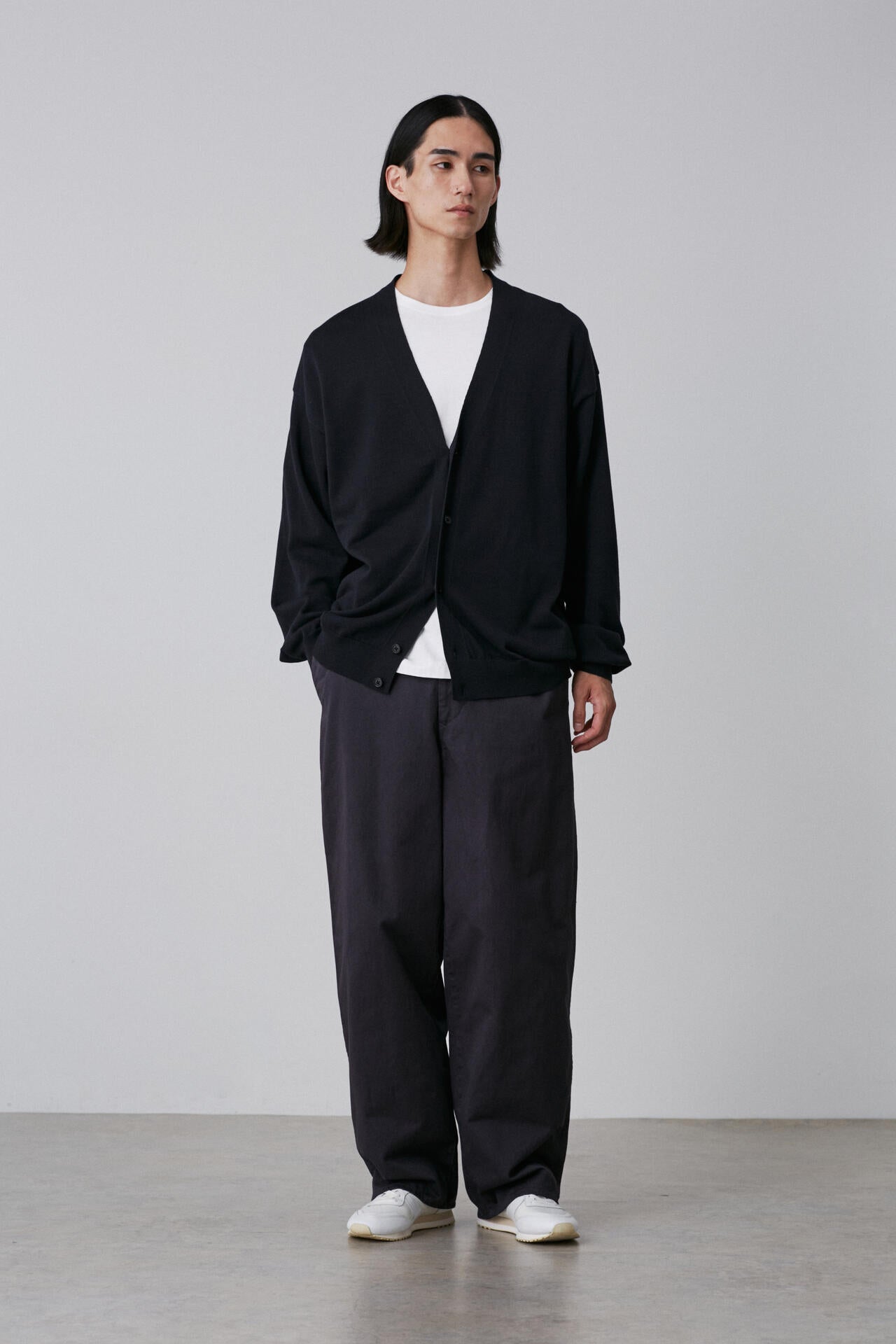 Y / ORGANIC COTTON CHINO ADJUSTER TROUSERS
