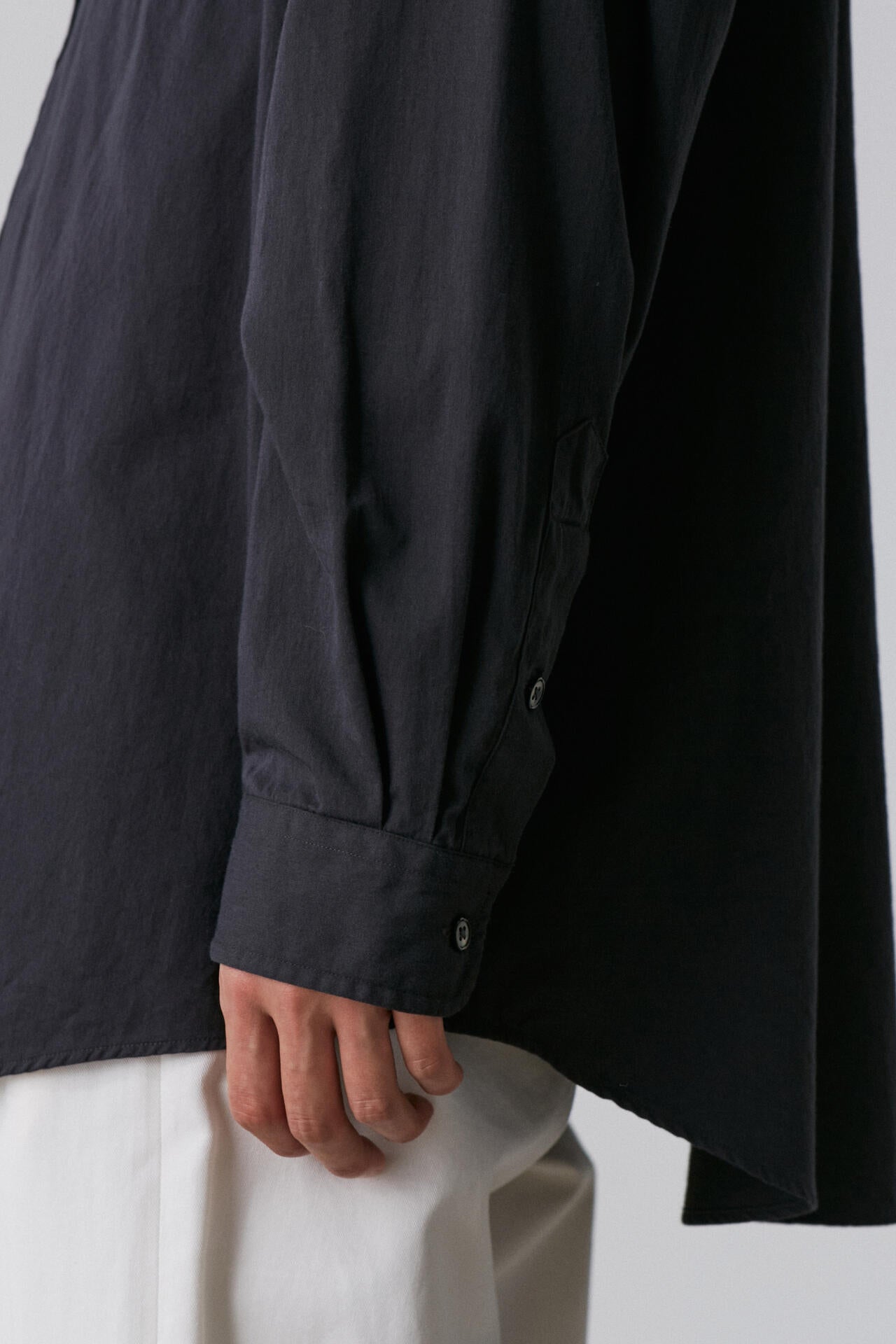 Y / ORGANIC COTTON WASHER SATIN SHIRT