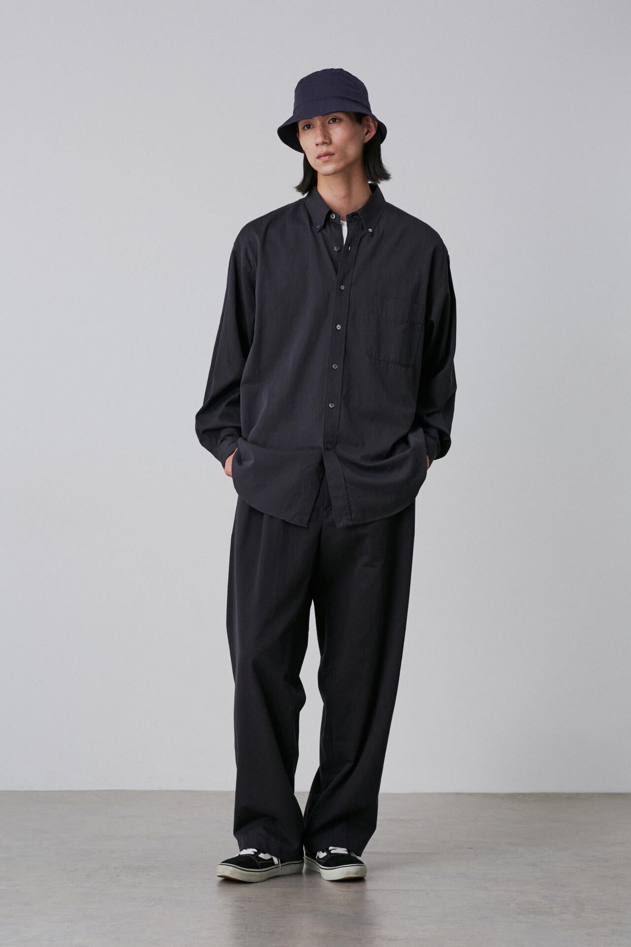 Y / ORGANIC COTTON WASHER SATIN SHIRT