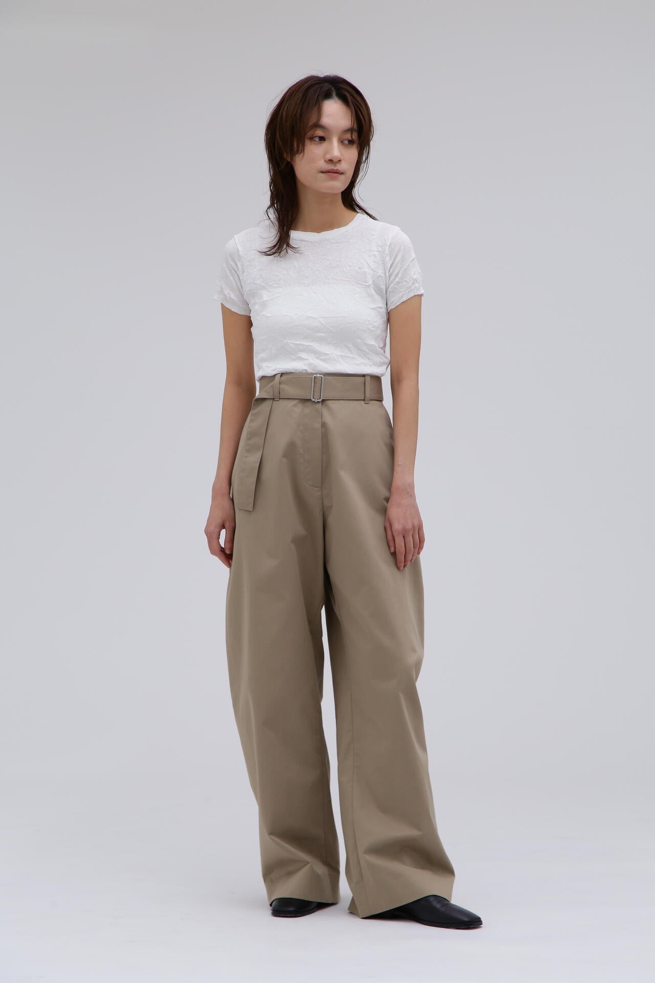 SAYAKA DAVIS / CRINKLED PETITE KNIT TEE