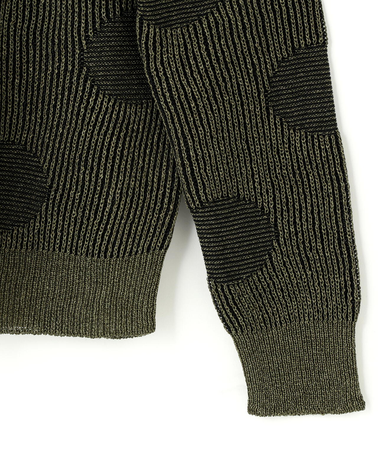 Cristaseya / RIBBED POLKA DOTS WASHI PAPER SWEATER