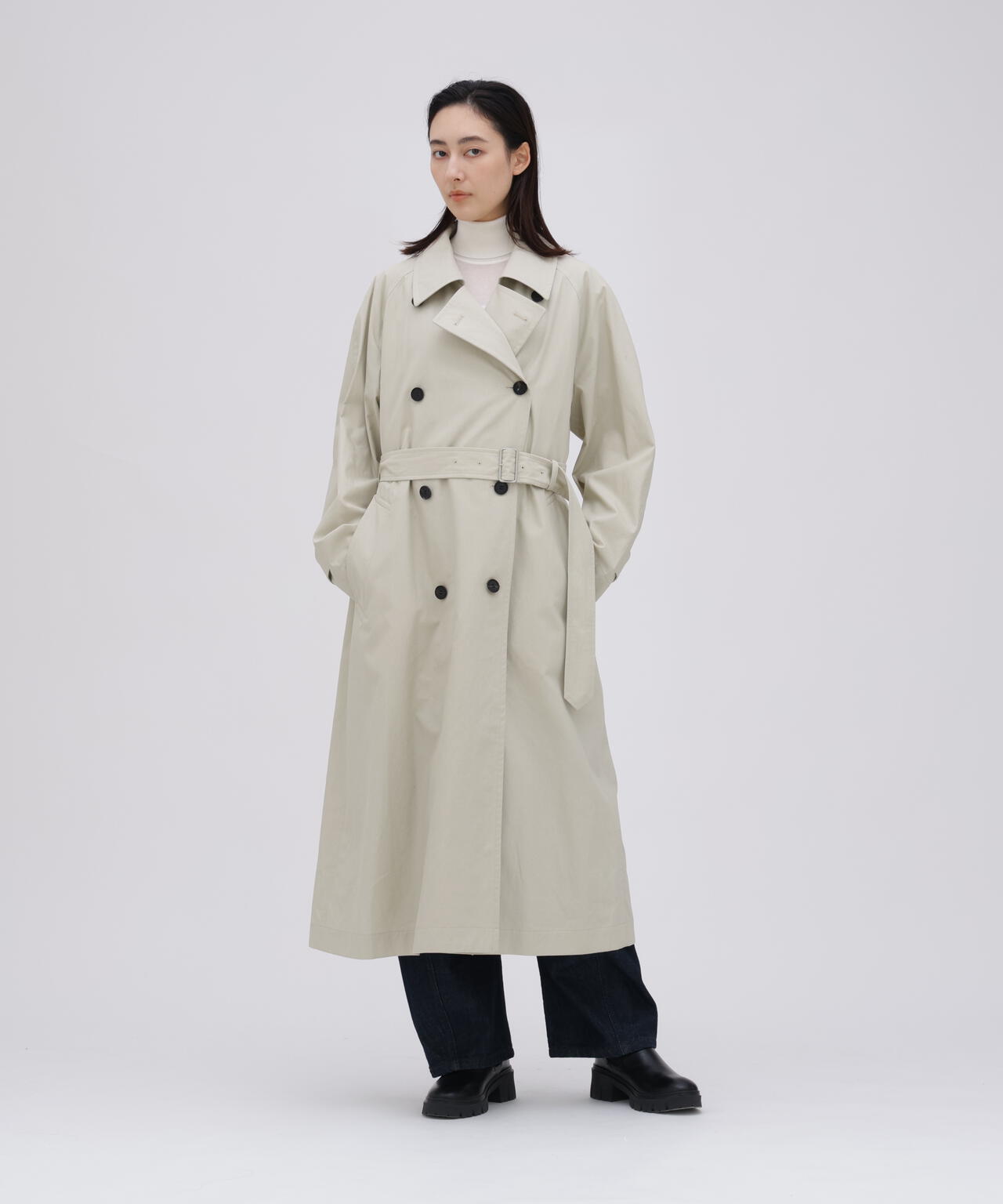 YLEVE / HIGHDENSITY COTTON BROAD LINER COAT