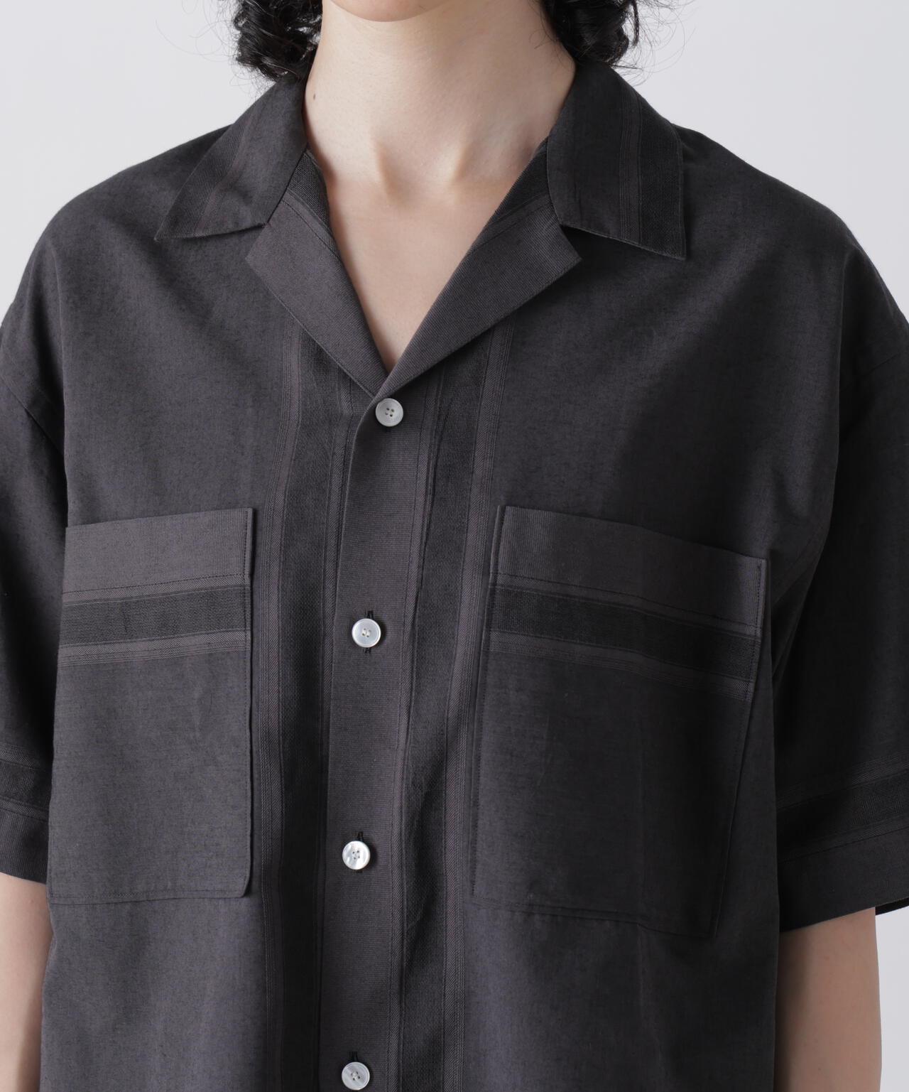 YLEVE / DOBBY STRIPE CHAMBRAY SHIRT