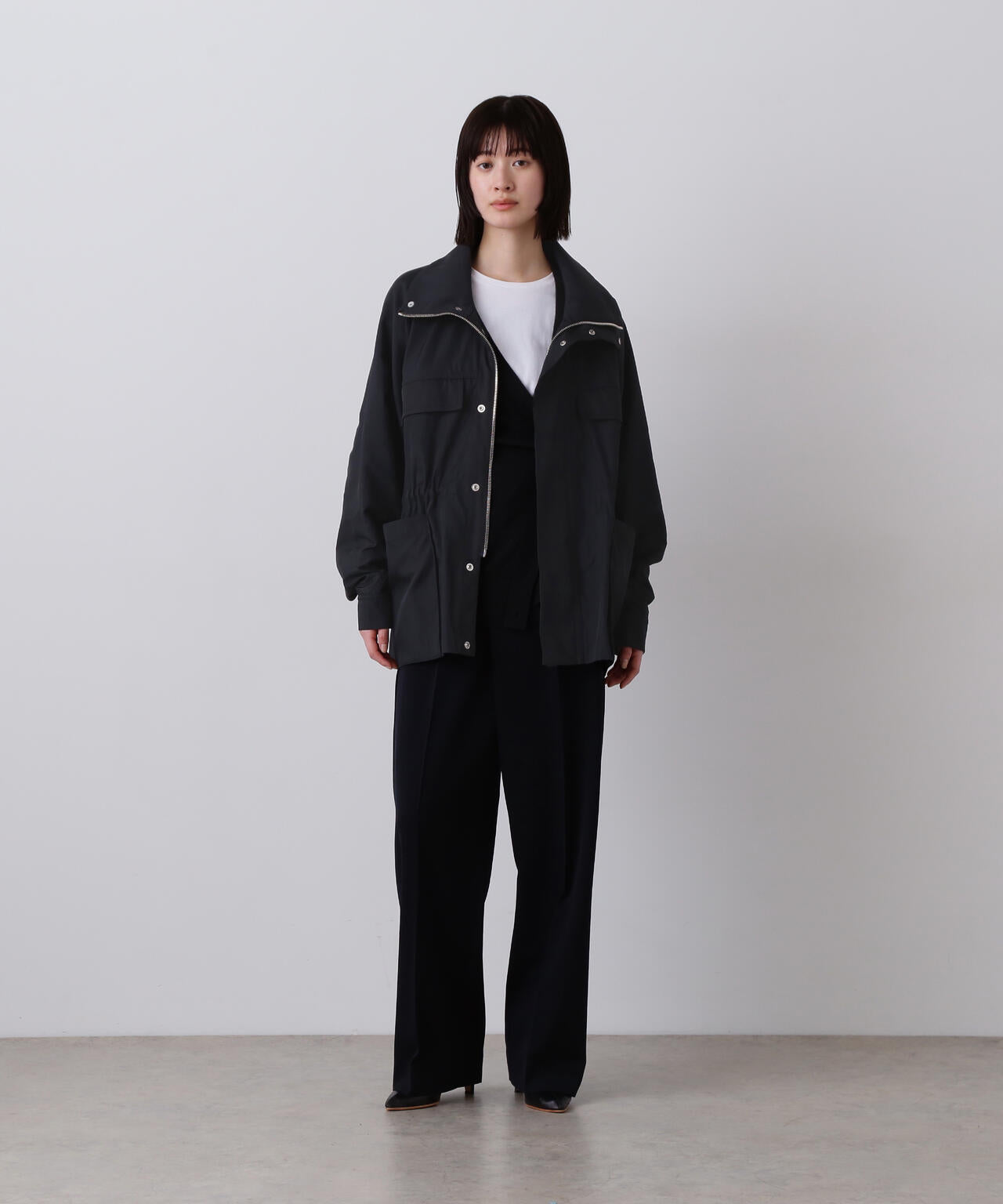 YLEVE / HIGH COUNT DOUBLE TWILL POLYESTER BLOUSON