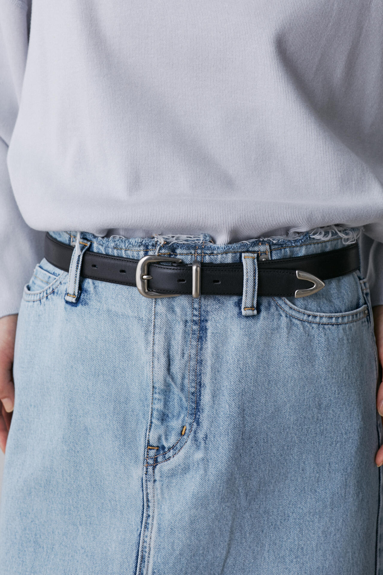 YLEVE / LEATHER WESTERN BELT
