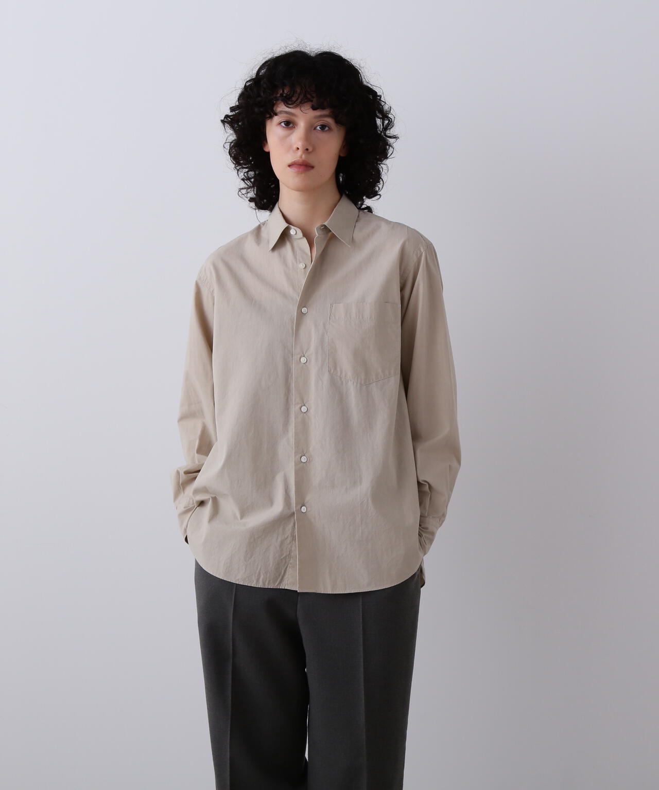 YLEVE / COTTON SILK TYPEWRITER SHIRT