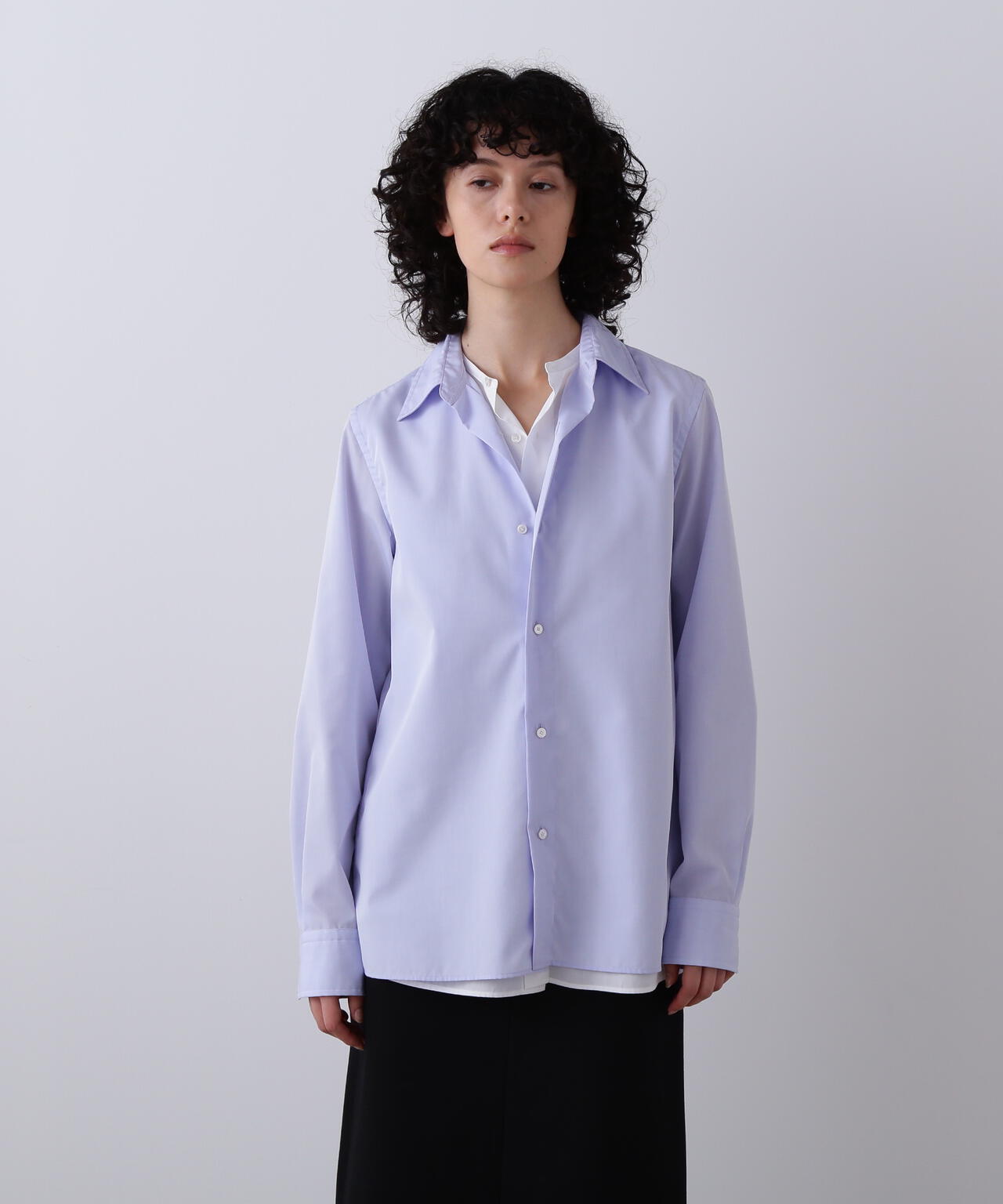 YLEVE / COTTON BROAD CLOTH LAYERED SHIRT