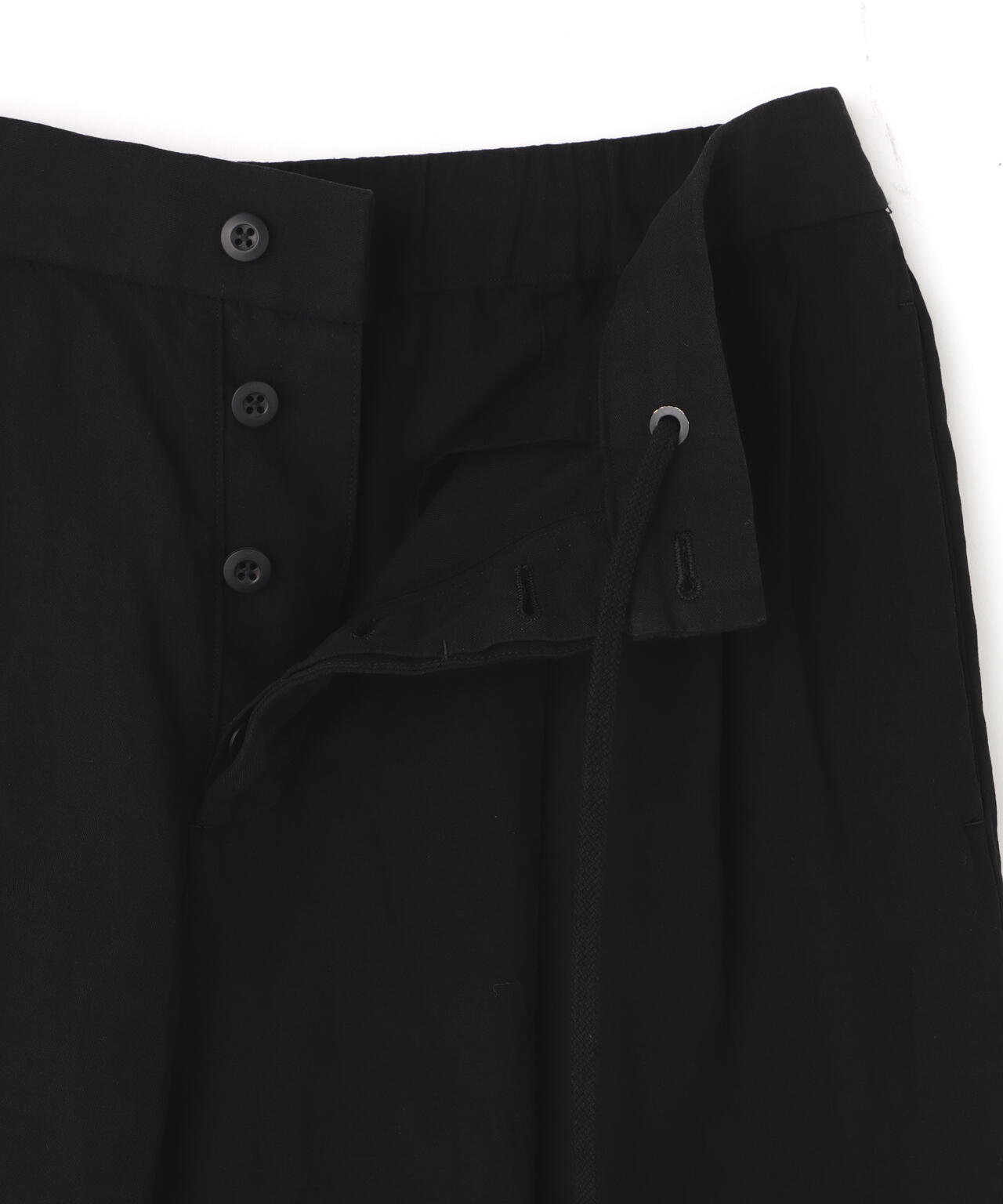 ATON / COTTON LINEN VOILE TWO TUCKED EASY SHORTS