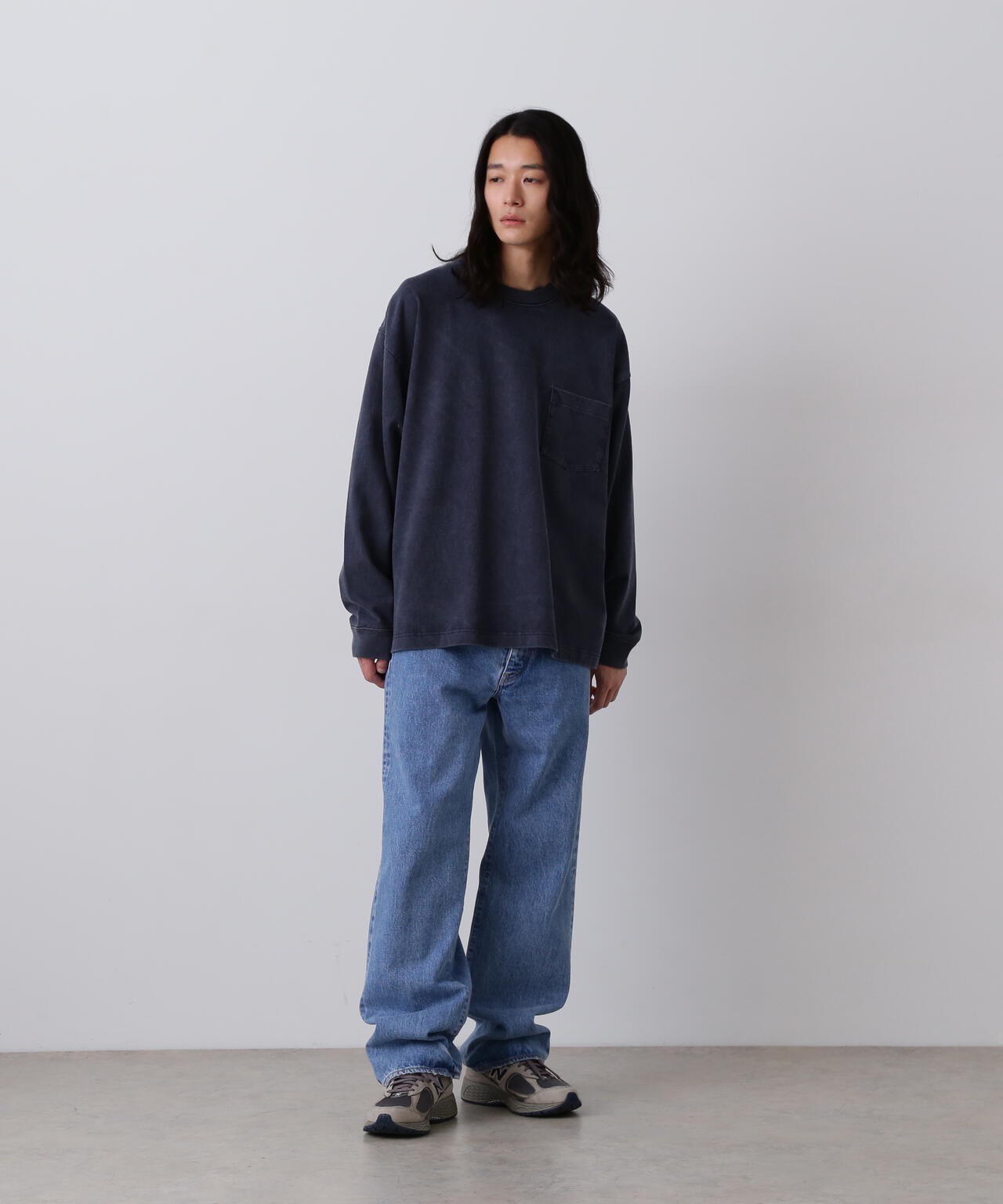 YLEVE / OPEN END COTTON PIGMENT DYE PULL OVER