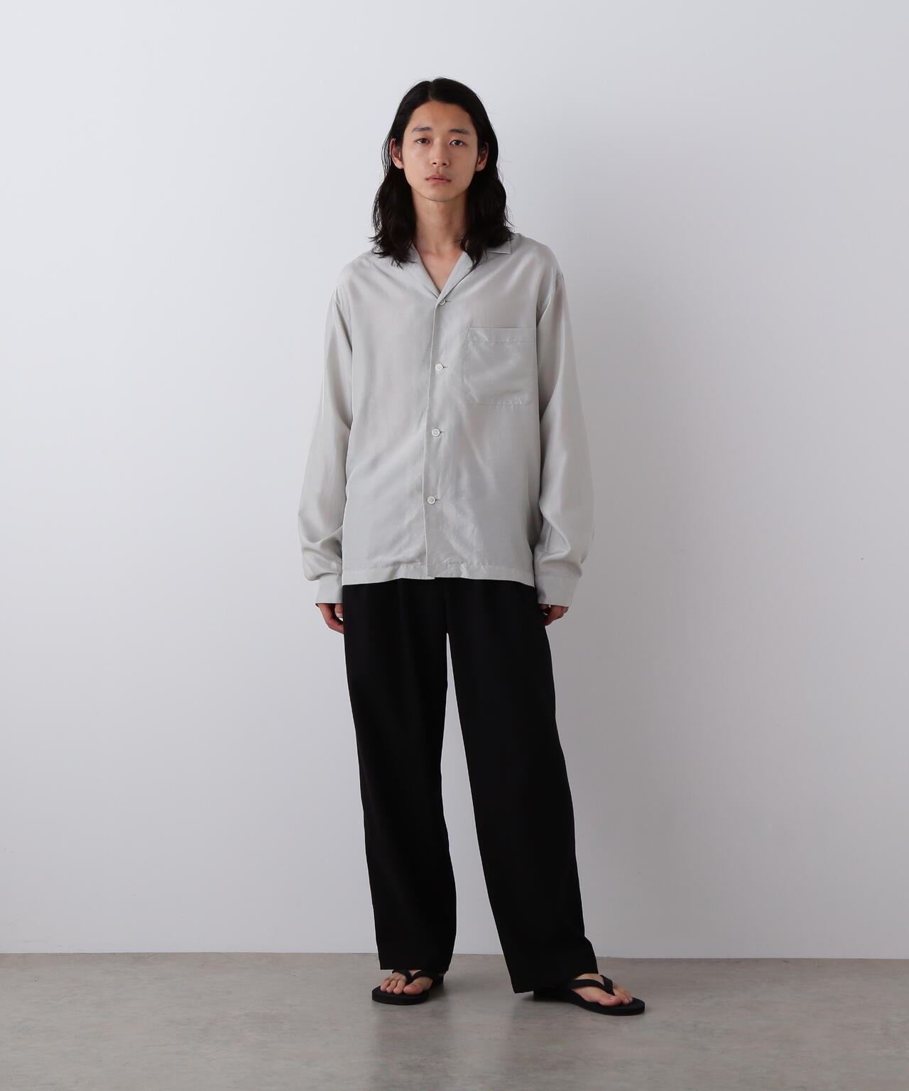 YLEVE / SILK HABUTAE PAJAMA SHIRT