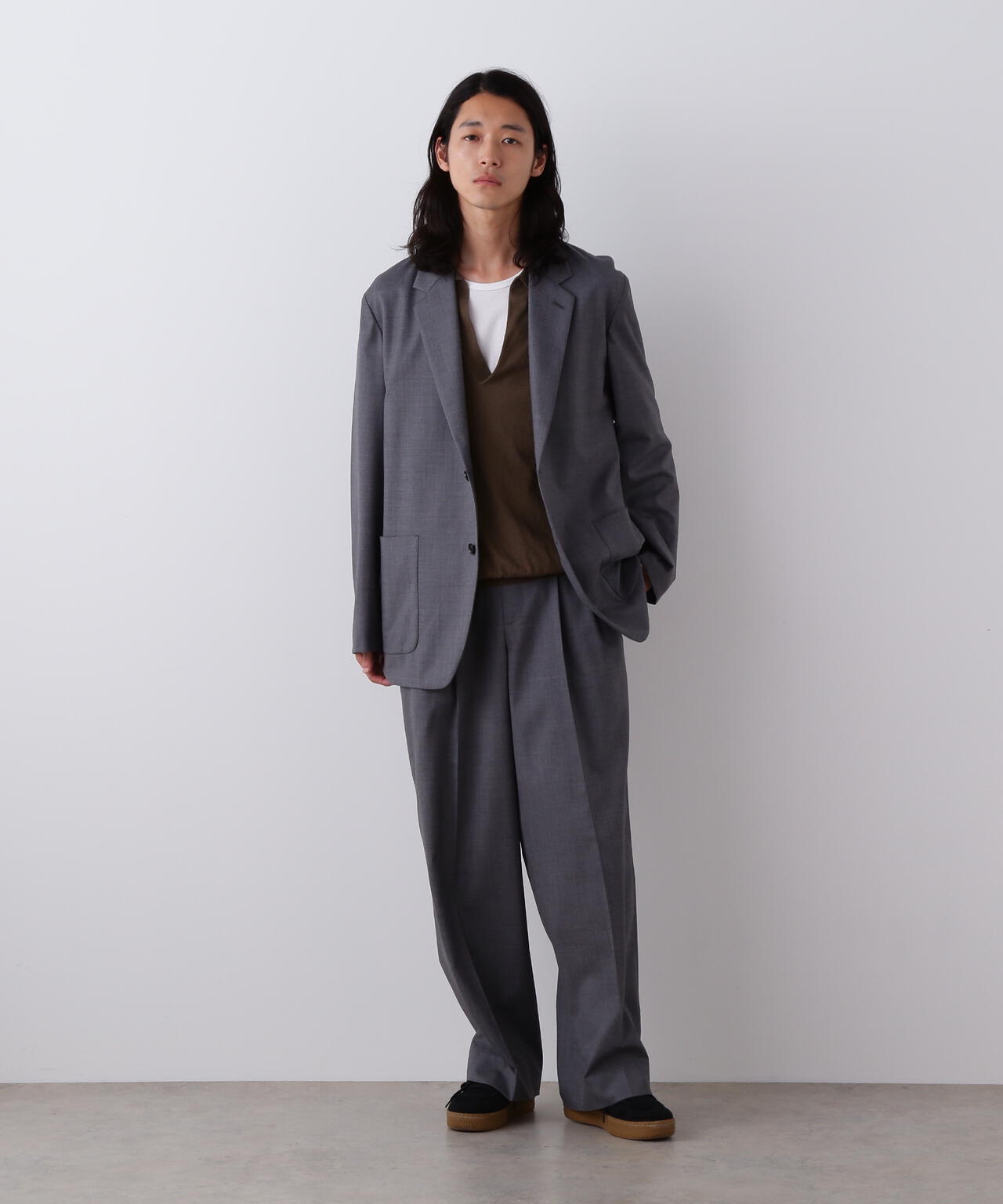 YLEVE / COTTON LINEN KNIT SKIPPER POLO