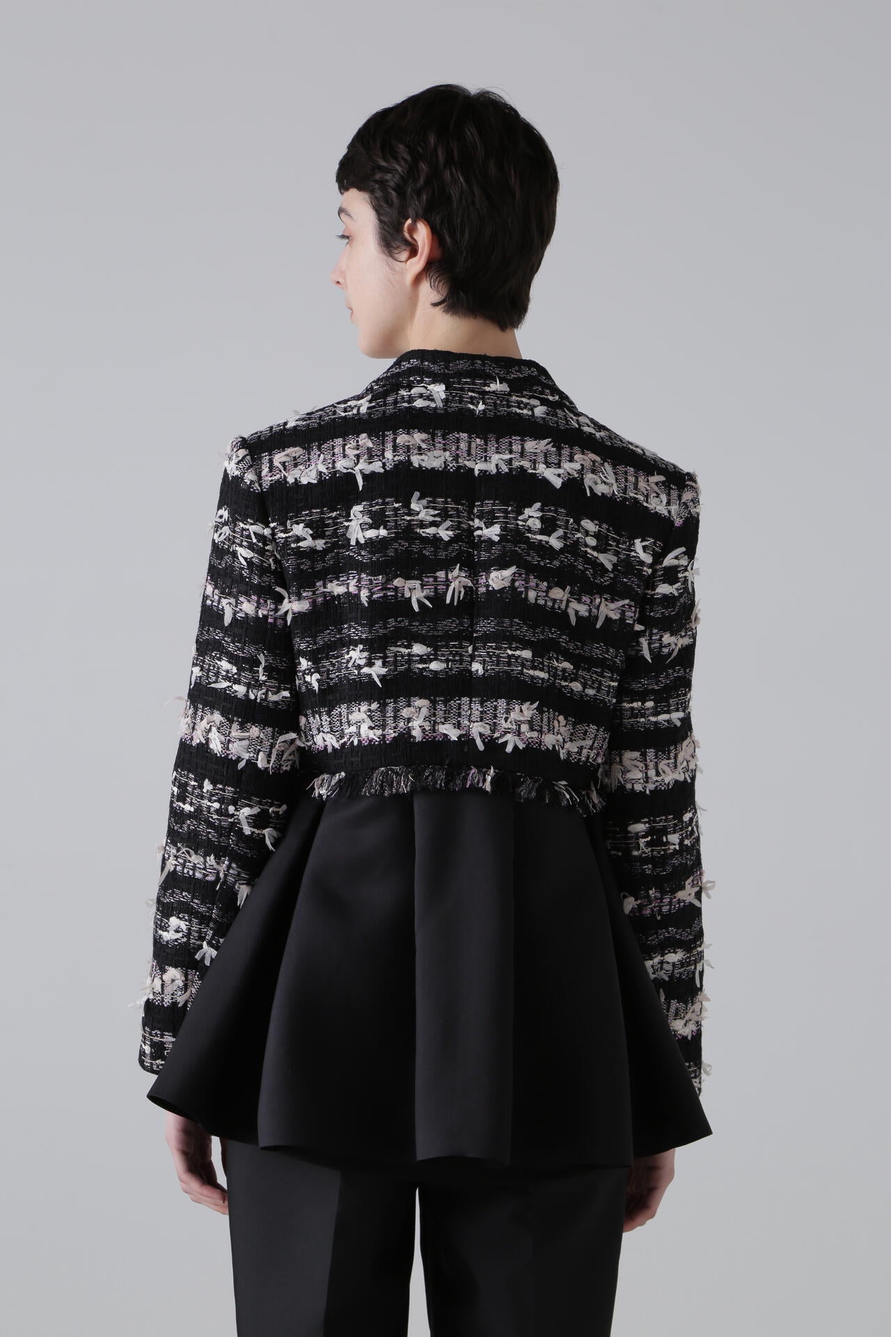 <BLACK LABEL>【MALHIA】ヘイジーサクラツィードジャケット