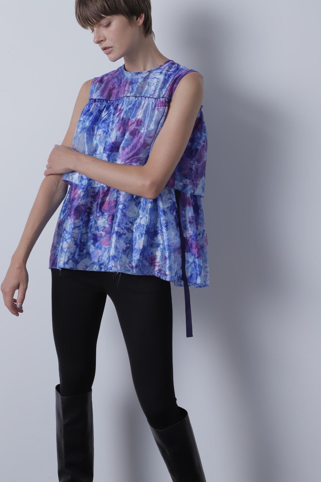 【TV着用】Gradation Dyed Organdy Blouse