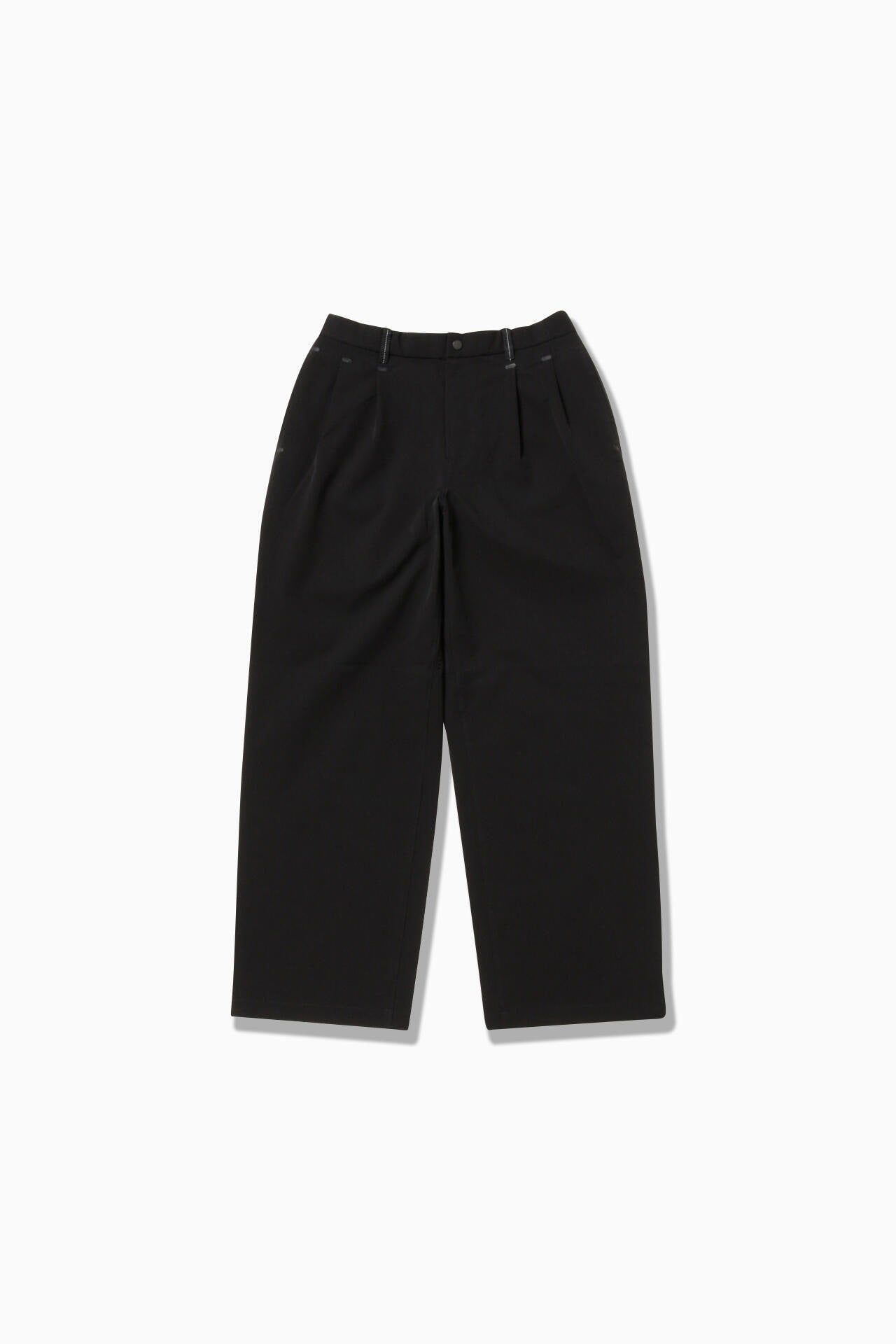 plain wide stretch pants