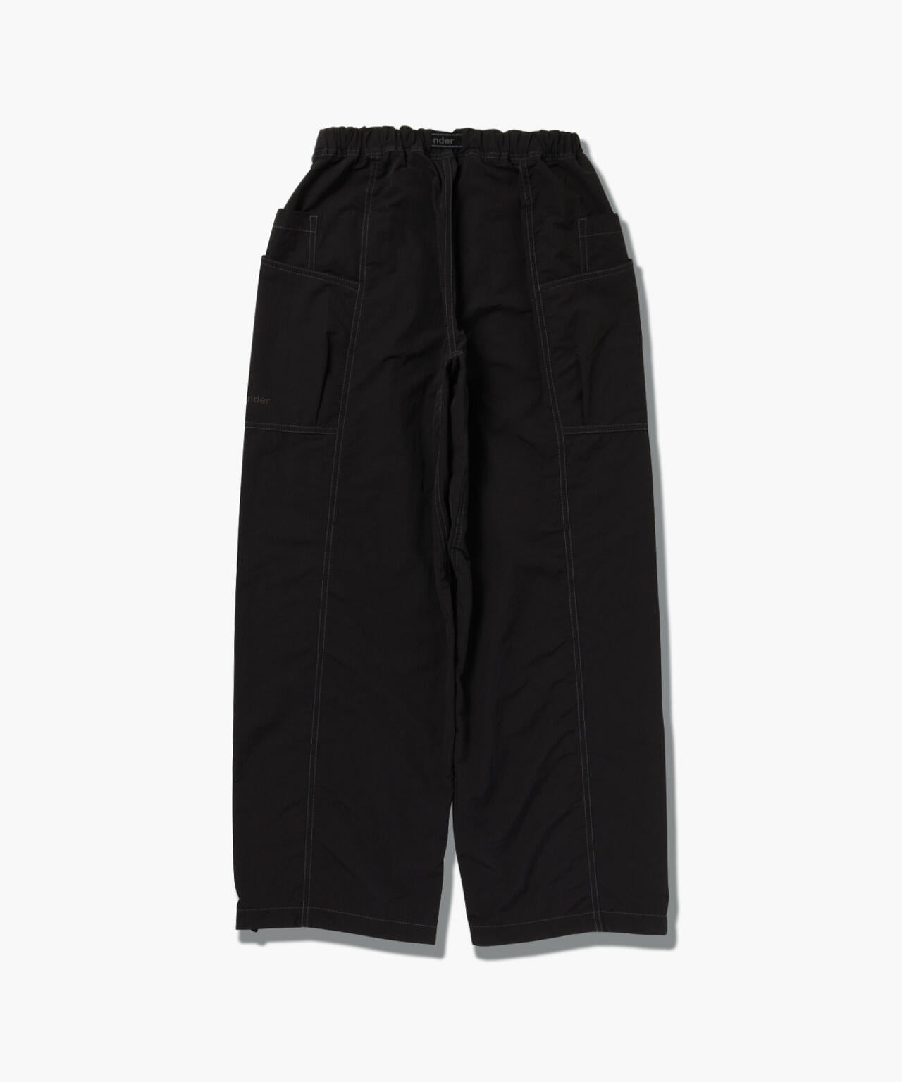 crinkled nylon pants