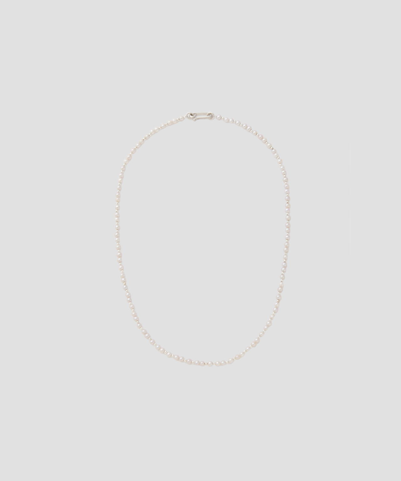 SILVER BEADS + PEARL