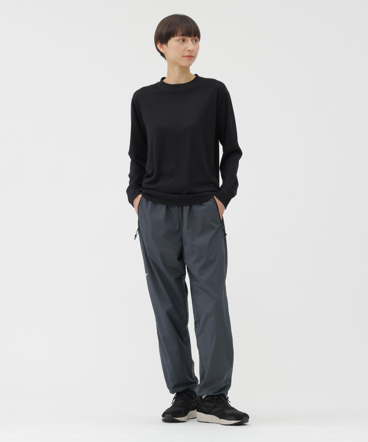 FINEGAUGE WASHABLE WOOL JERSEY TOP